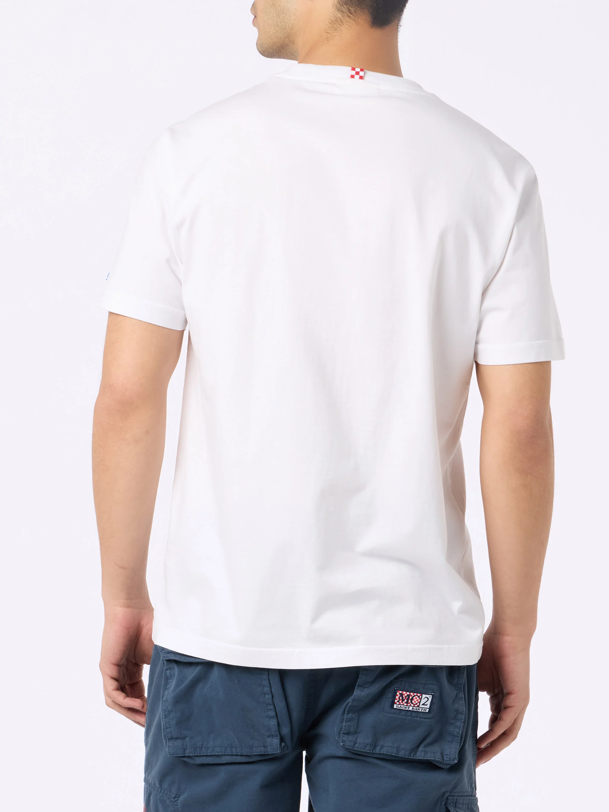 Cotton t-shirt with cocktail Gin Tonic obsessed embroidery - Image 3