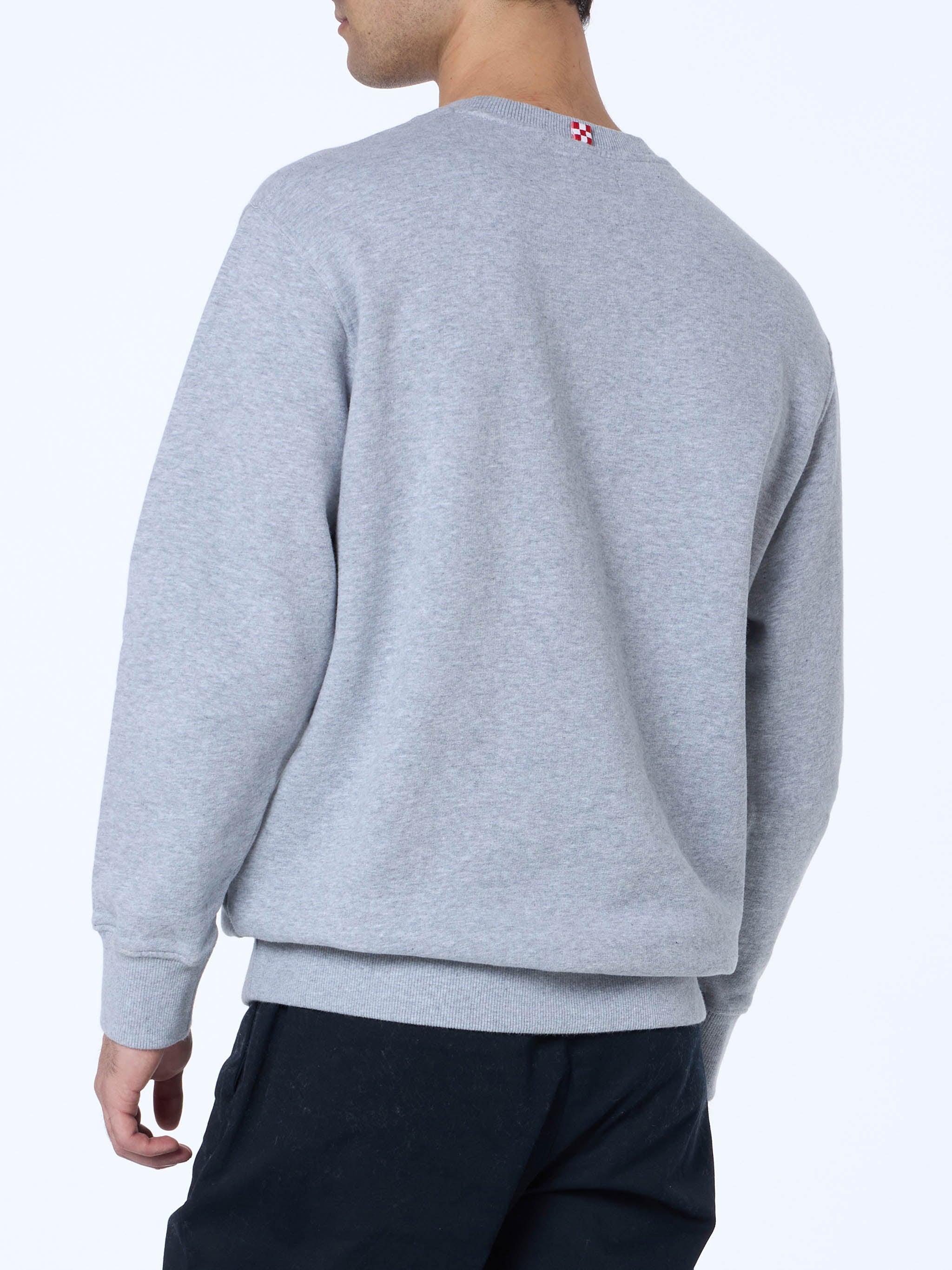 Soho sweatshirt with St. Barth Sport Club print in grey melange - Image 4