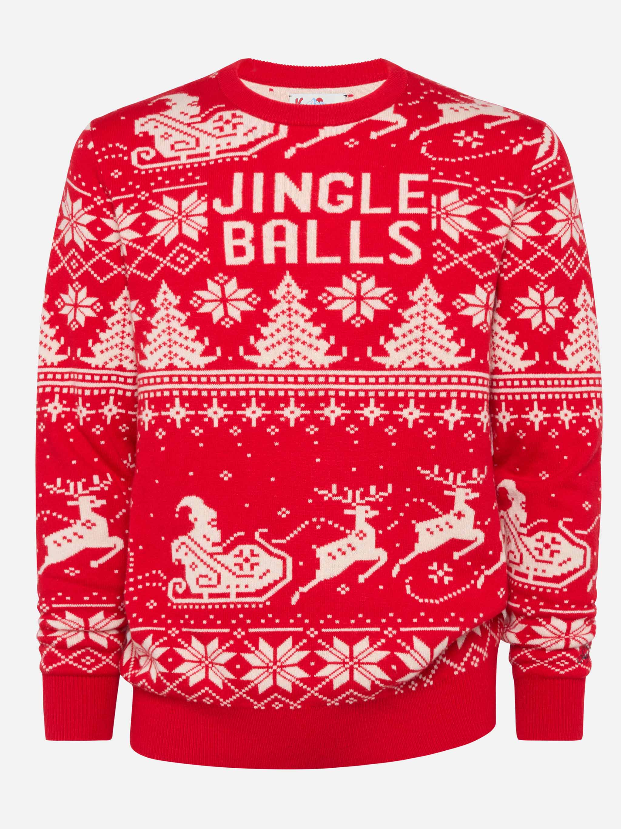 Fairs isle sweater Heron with Jingle Balls jacquard - Image 5
