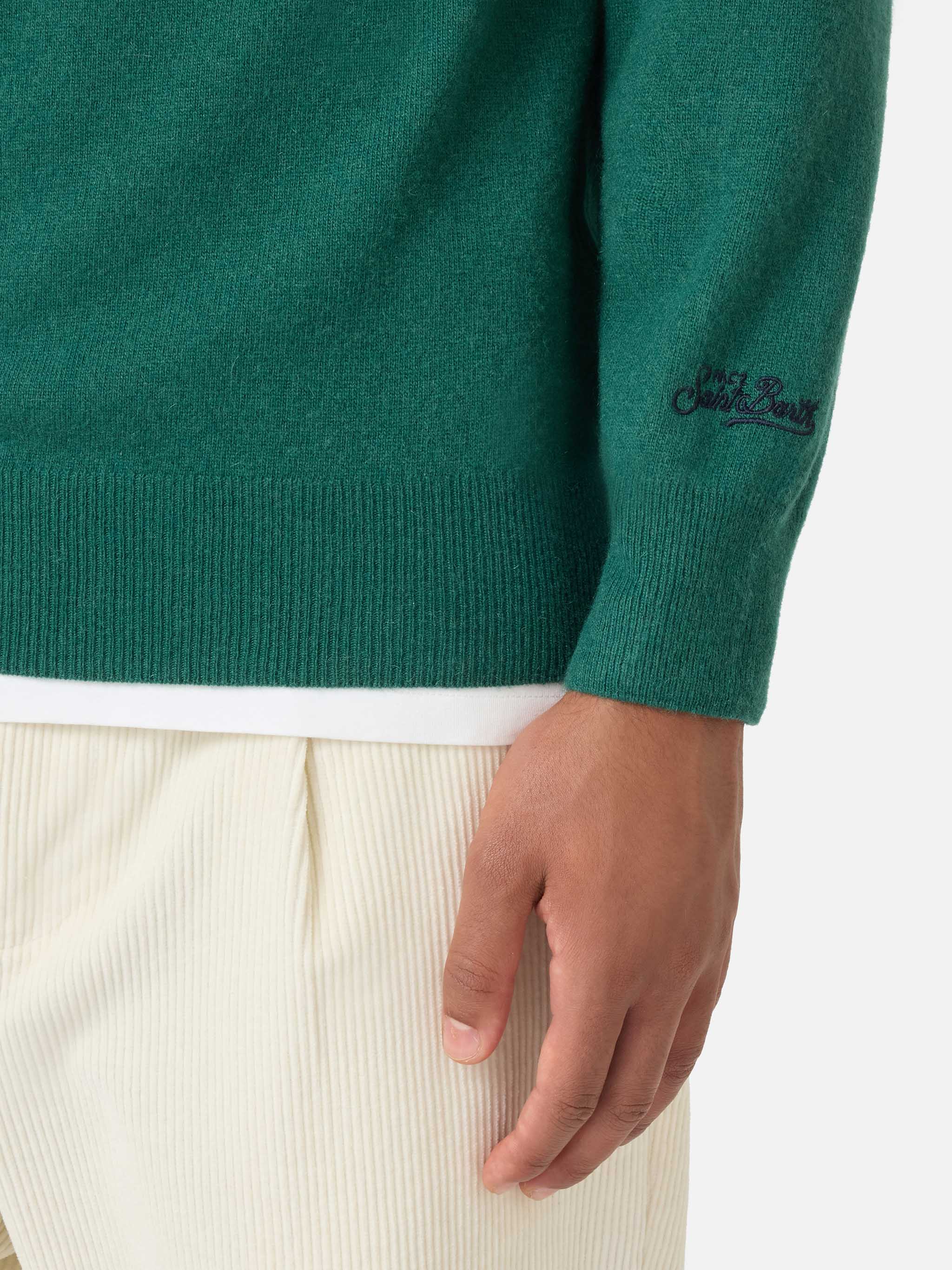 Crewneck Heron Light with Levateje er vino embroidery | VACANZE DI NATALE SPECIAL EDITION - Image 4