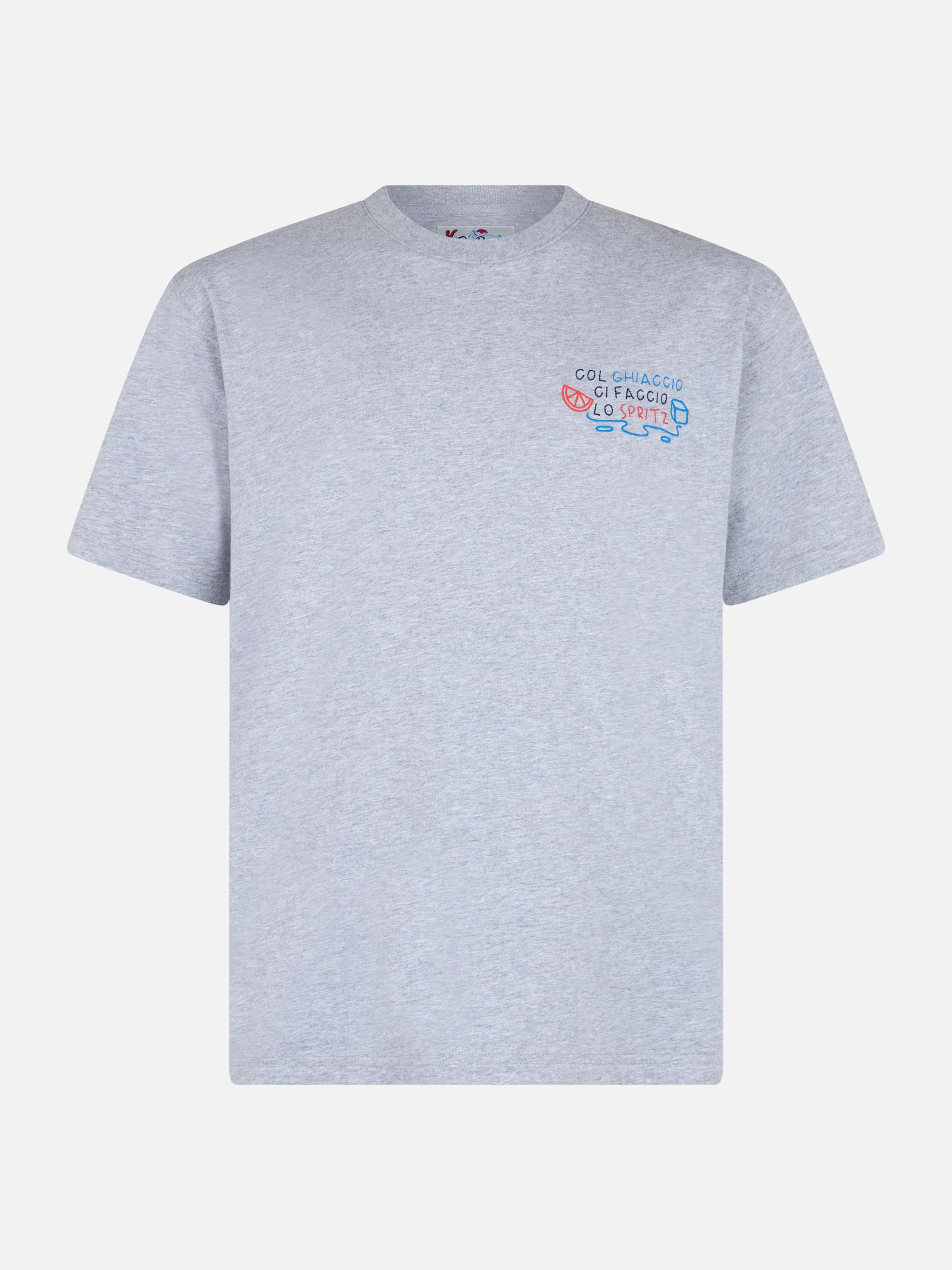 Arnott heavy cotton t-shirt with Col ghiaccio ci faccio lo Spritz embroidery | Special Edition