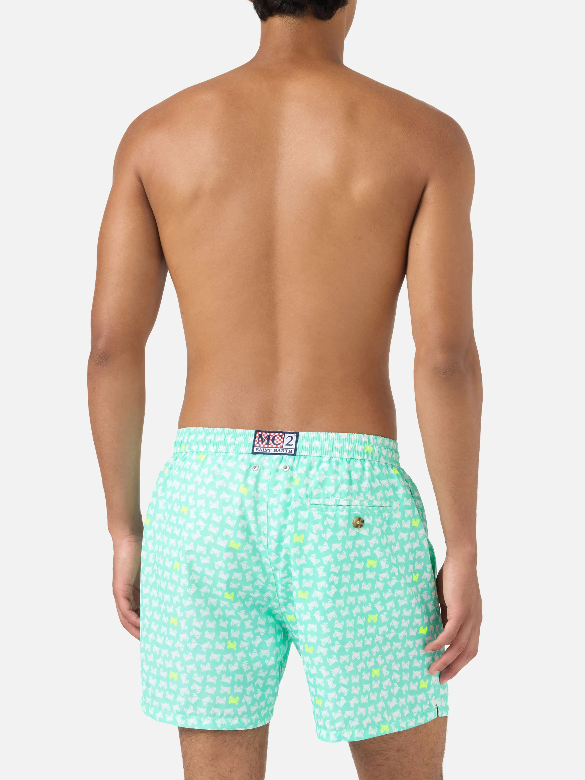 Lighting yellow crab print swim shorts - Image 5