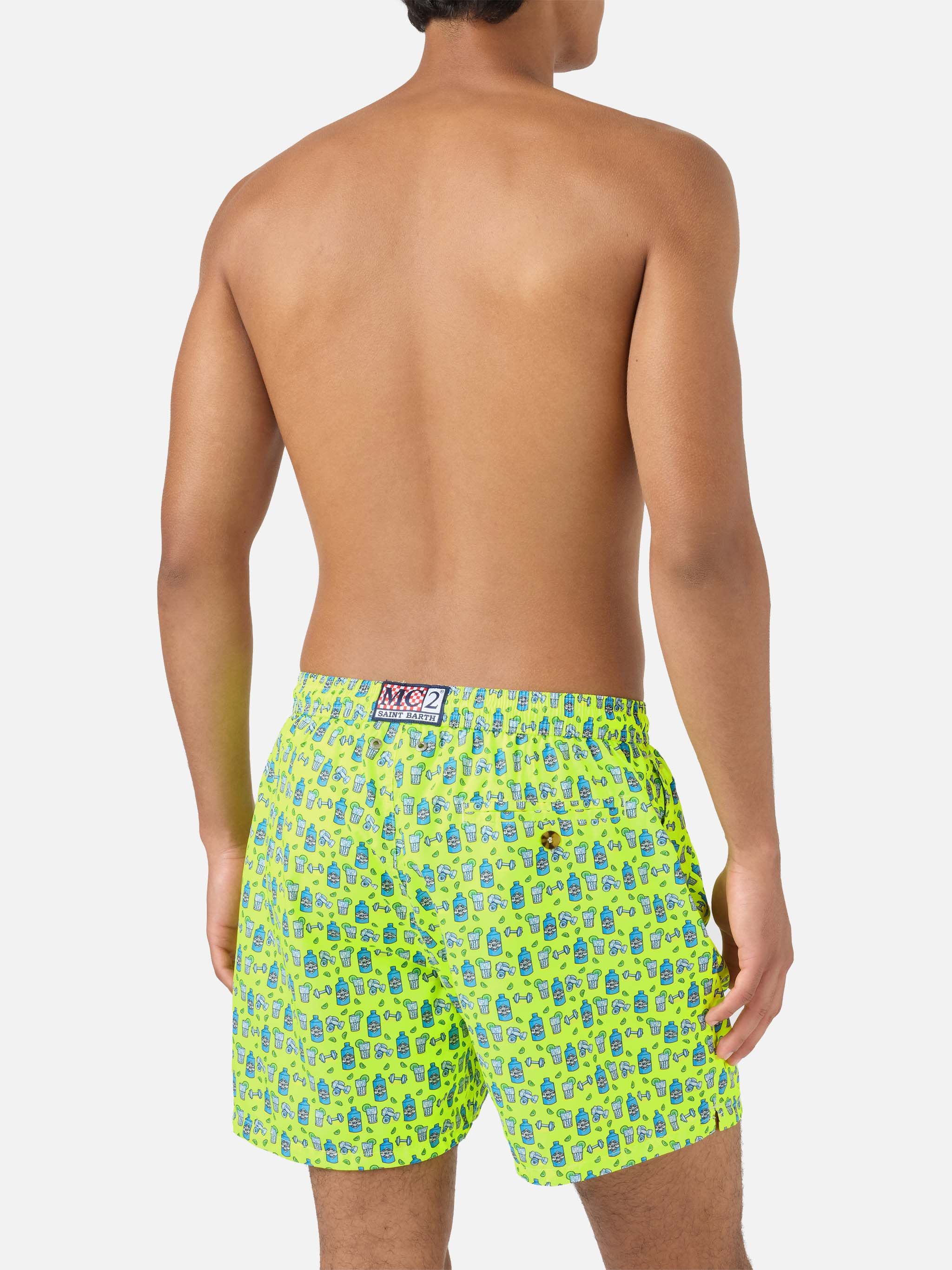 Lighting gin and gym print swim shorts - Image 5