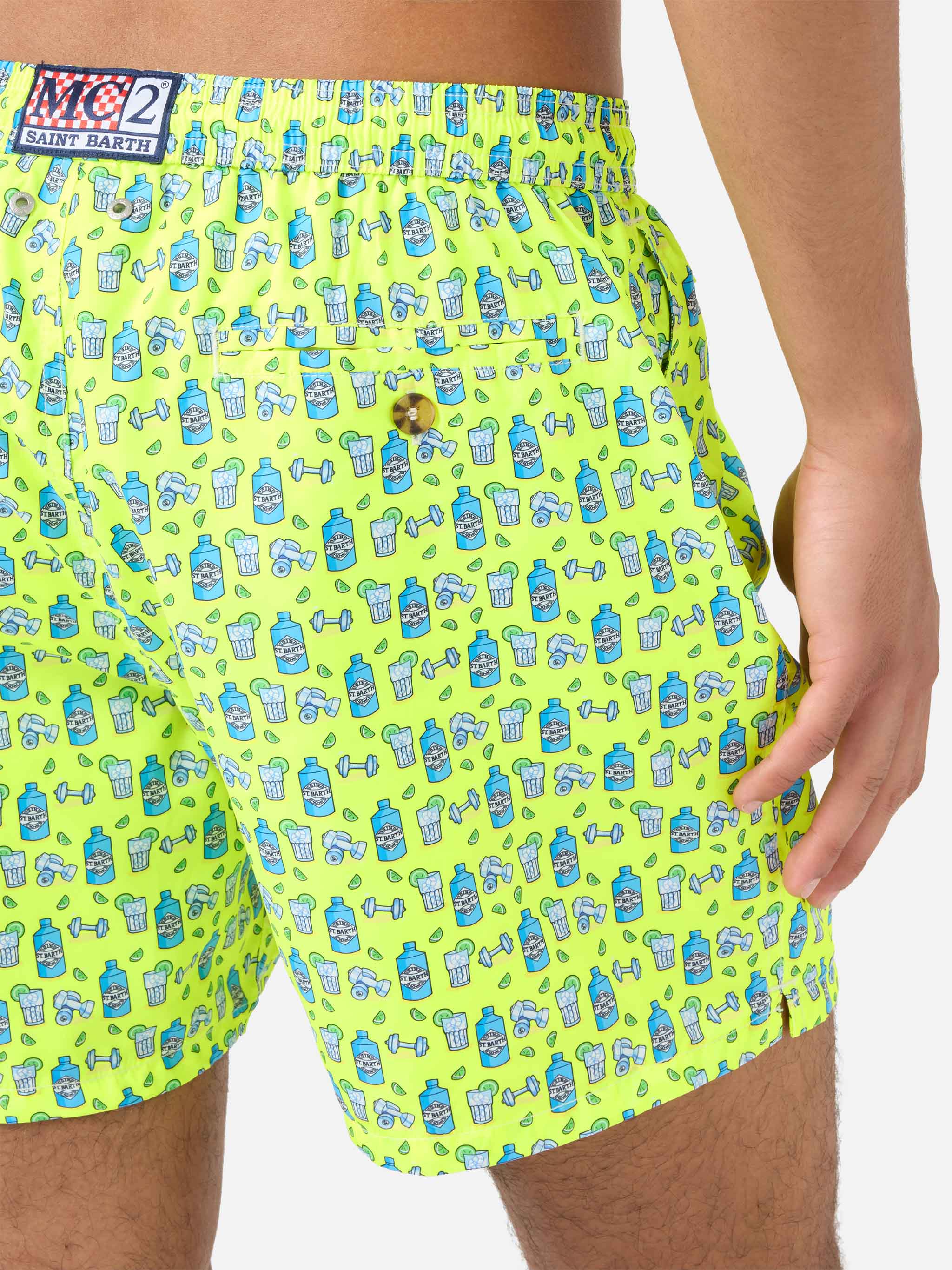 Lighting gin and gym print swim shorts - Image 6