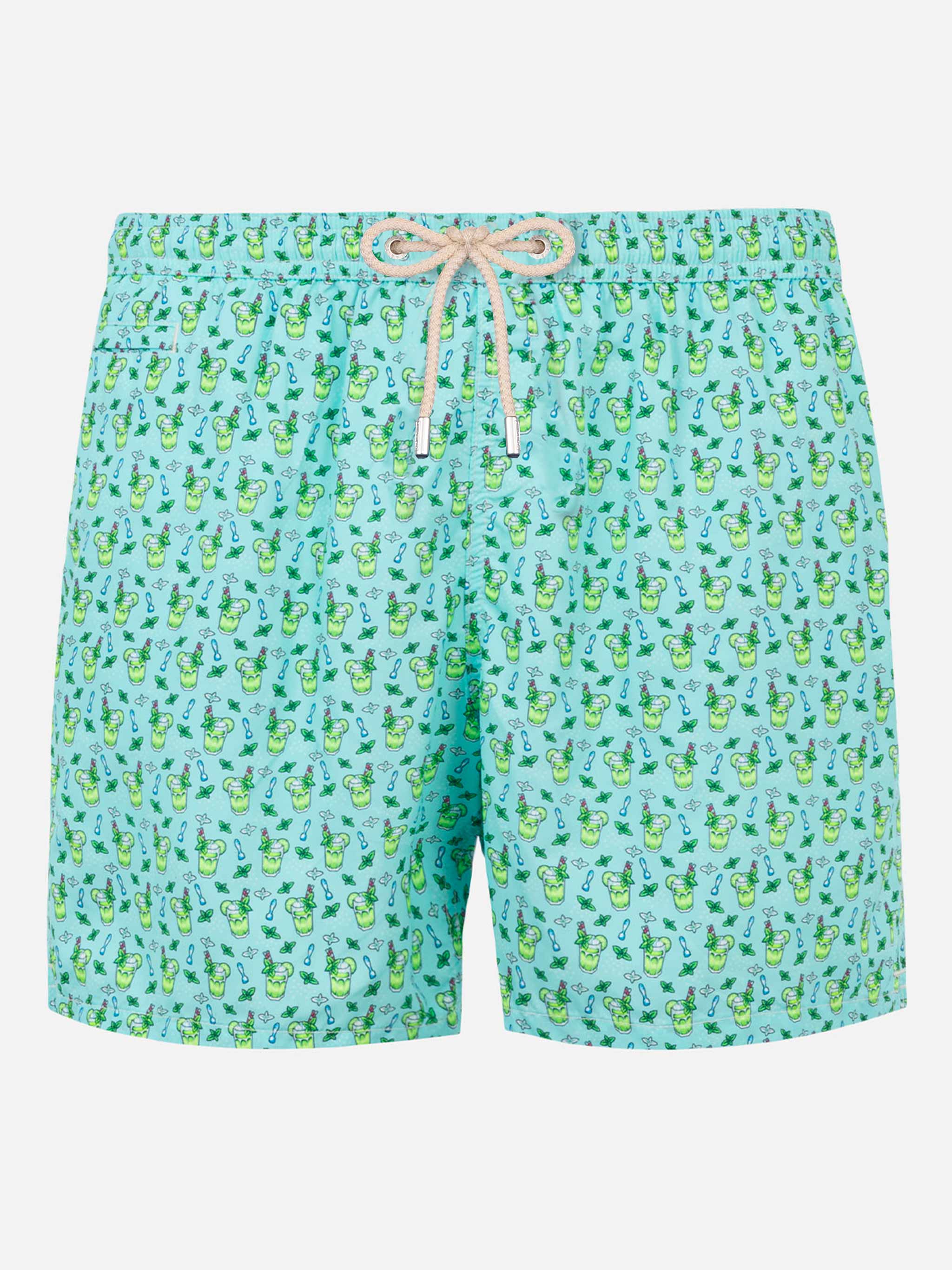 Lighting Micro Fantasy light blue Mojito print swim shorts