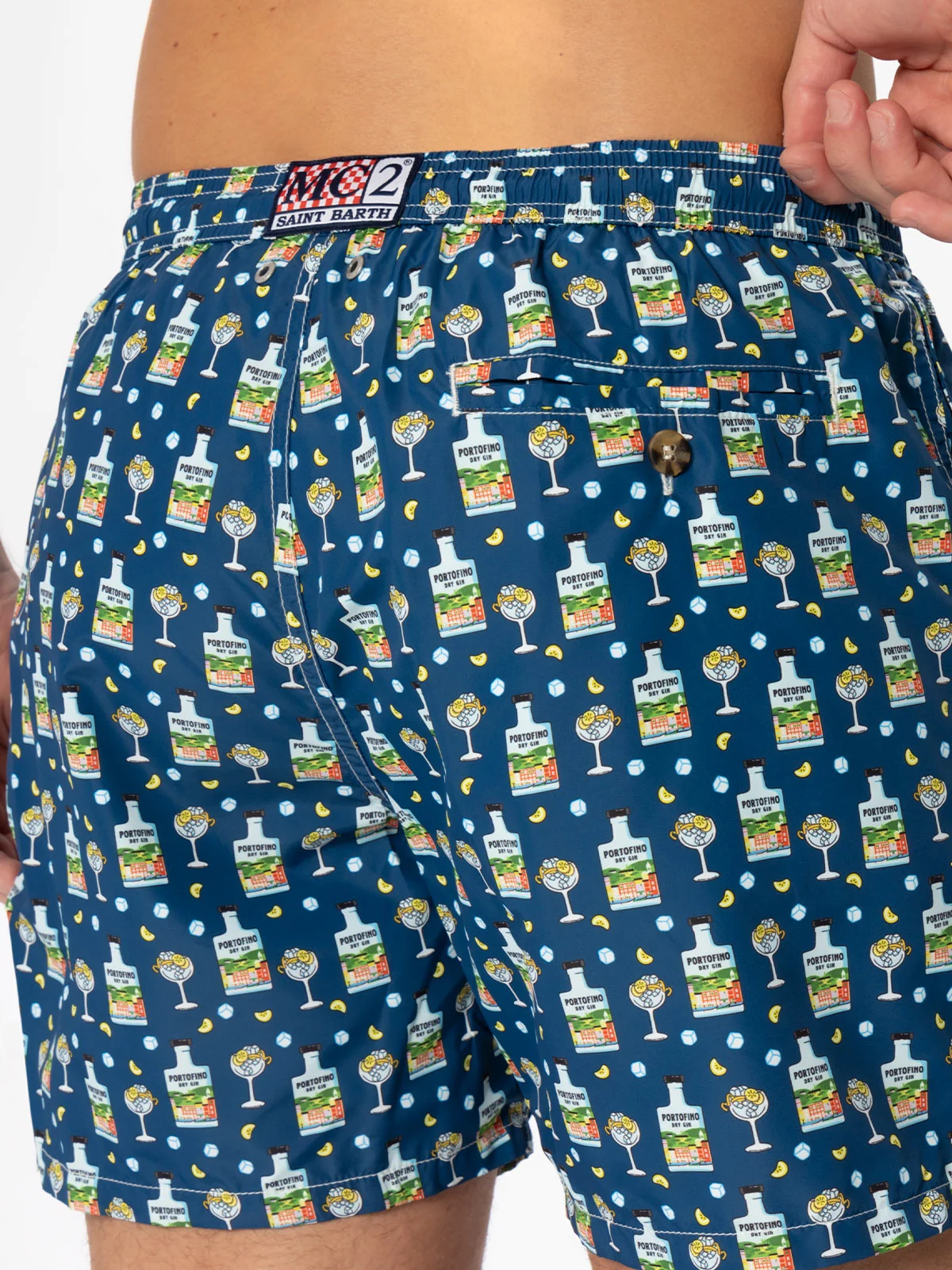 Lighting Micro Fantasy blue Portofino gin print swim shorts | Special Edition - Image 5