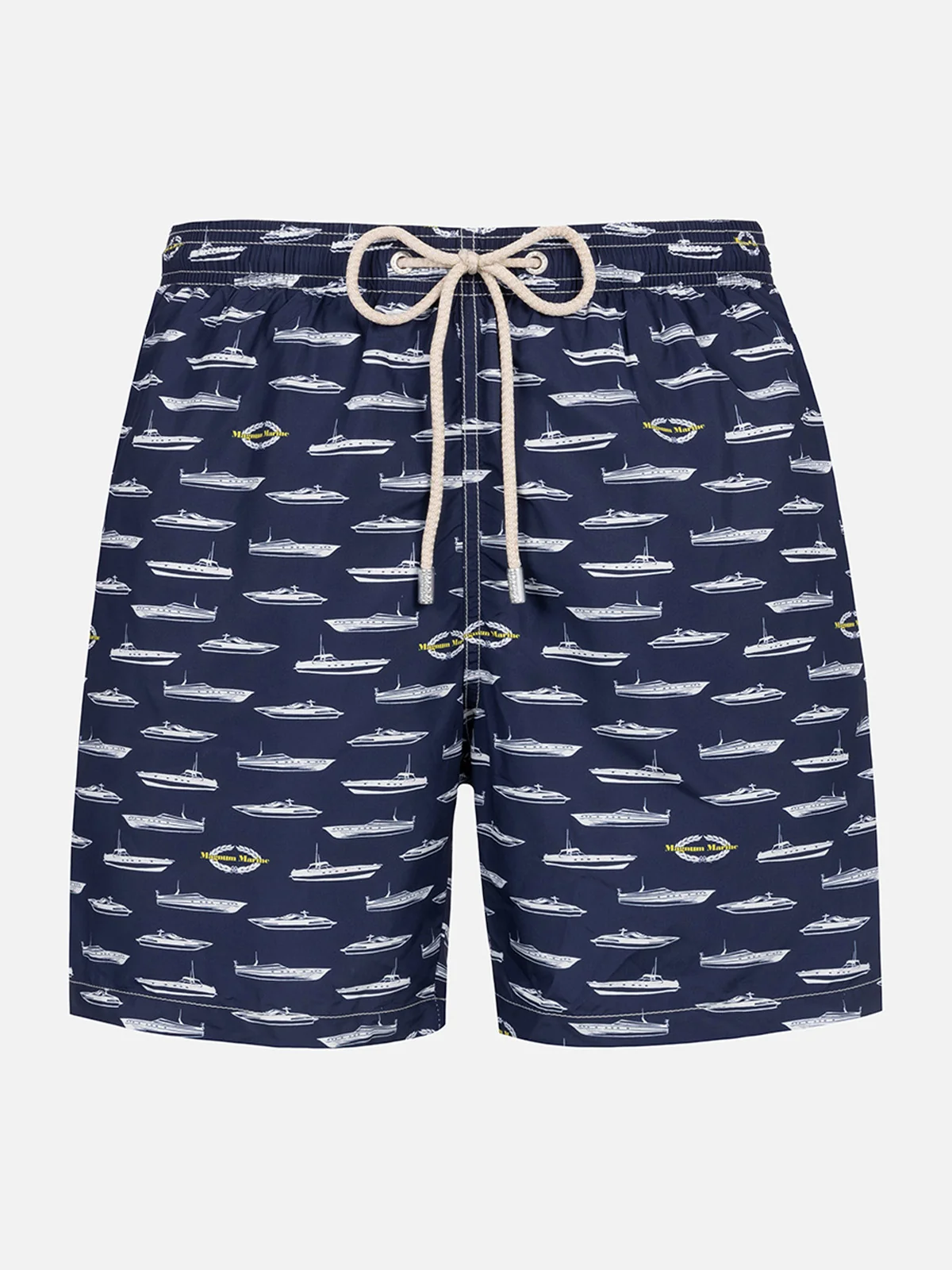 Lighting swim shorts with Magnum Marine print in blue | Special Edition