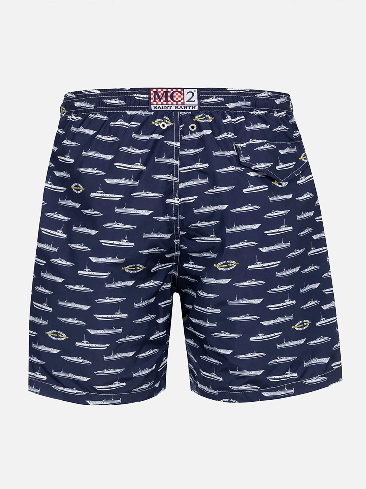 Lighting swim shorts with Magnum Marine print in blue | Special Edition - Image 2