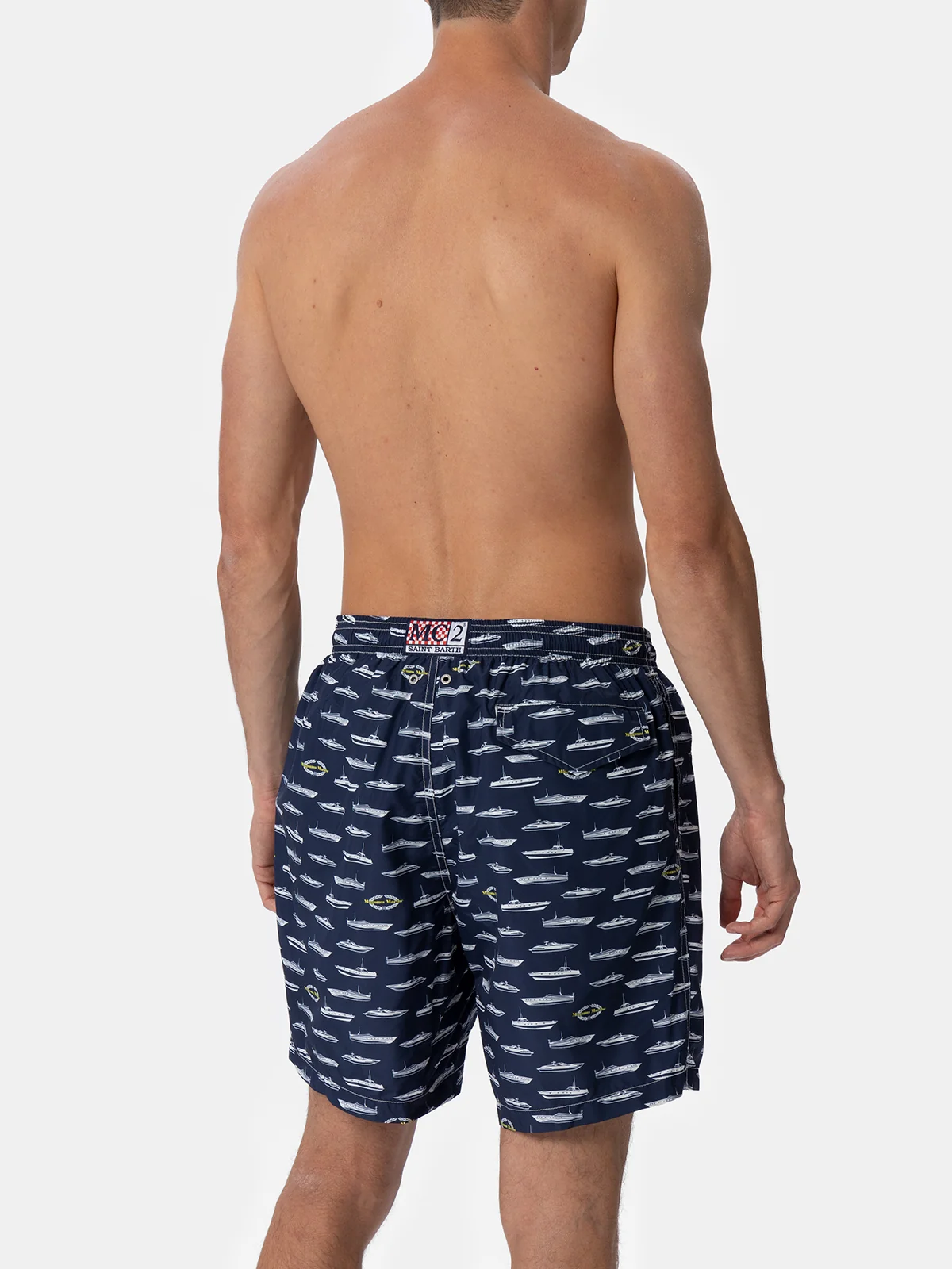 Lighting swim shorts with Magnum Marine print in blue | Special Edition - Image 5