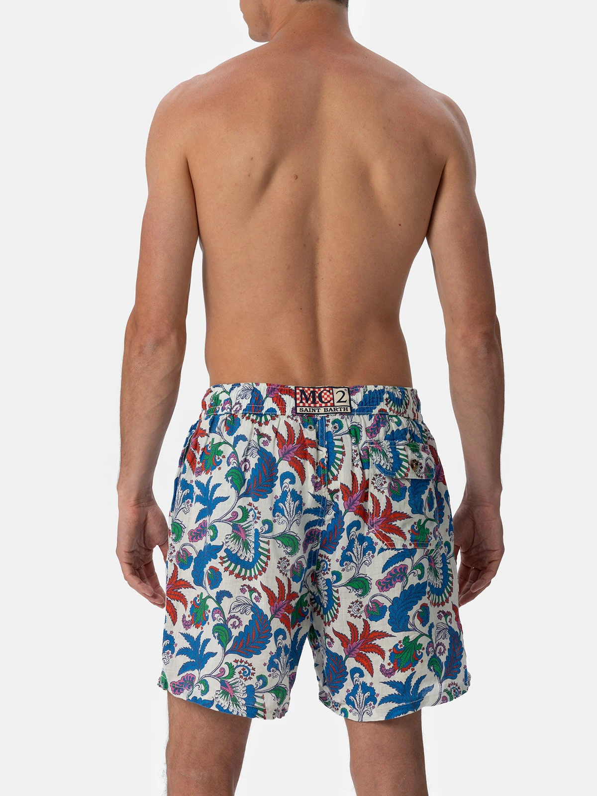 Gustavia floral linen swim shorts - Image 5