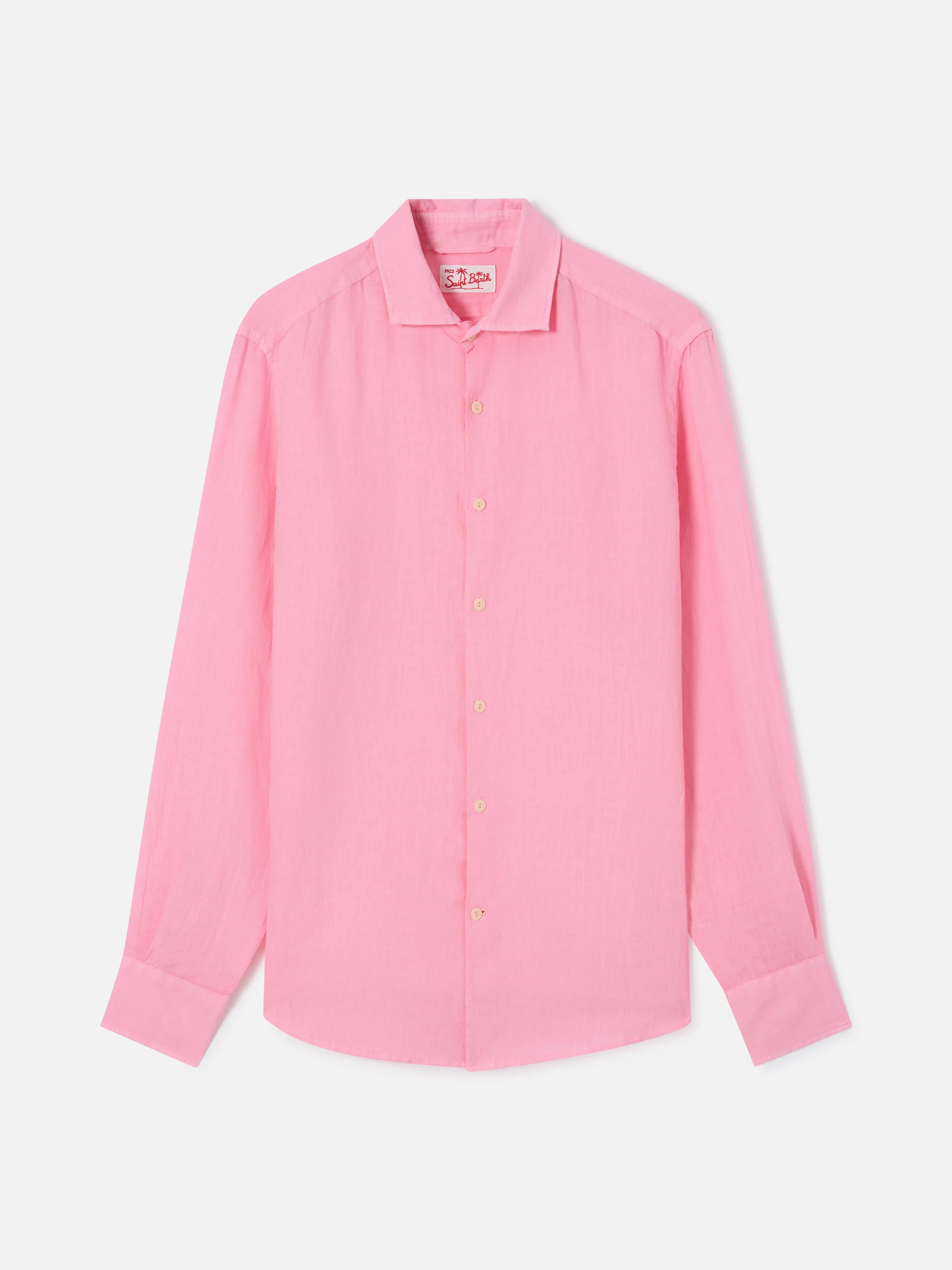 Pamplona pink linen shirt - Image 4