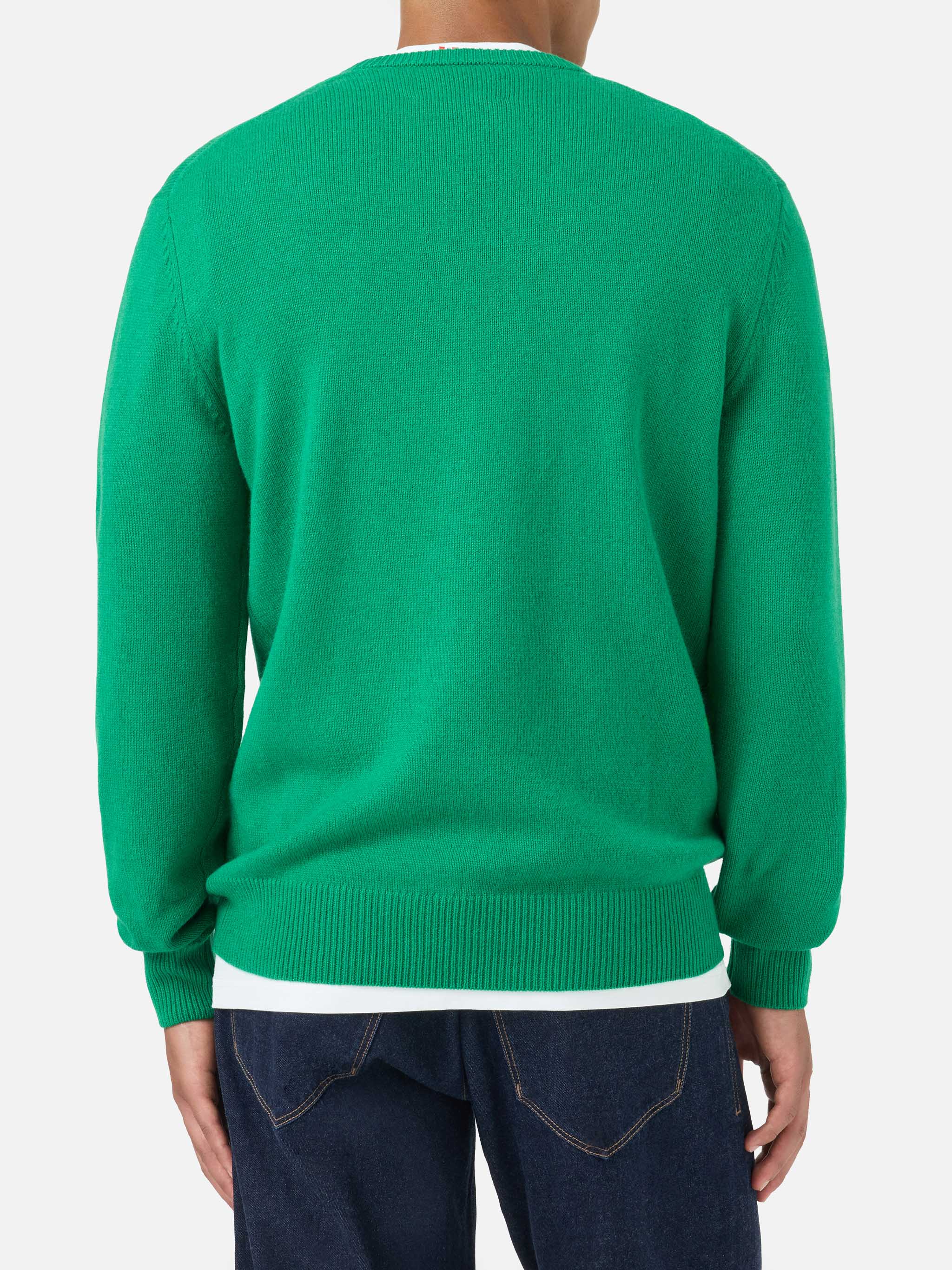 Crewneck sweater Heron with Fiat 500 jacquard | FIAT 500 SPECIAL EDITION - Image 3