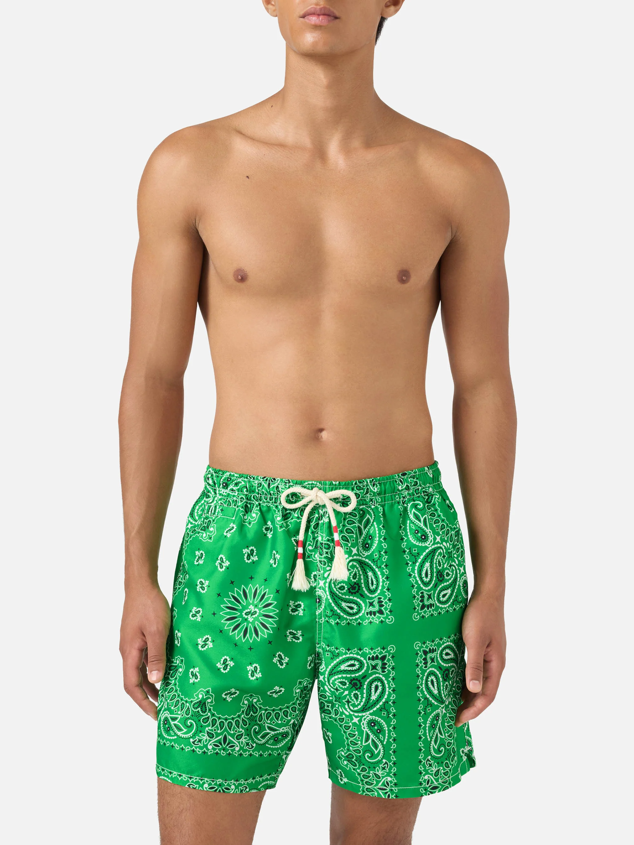 Green bandana Caprese swim shorts - Image 3