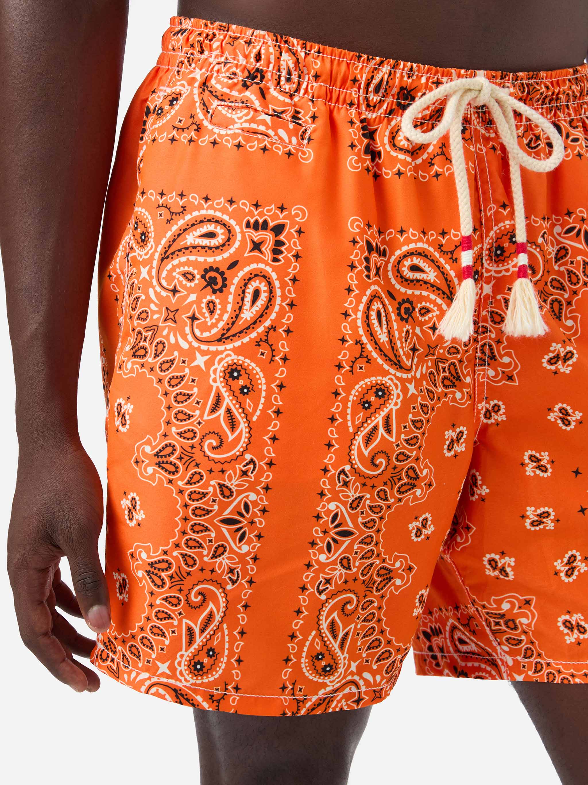 Orange bandana Caprese swim shorts - Image 4