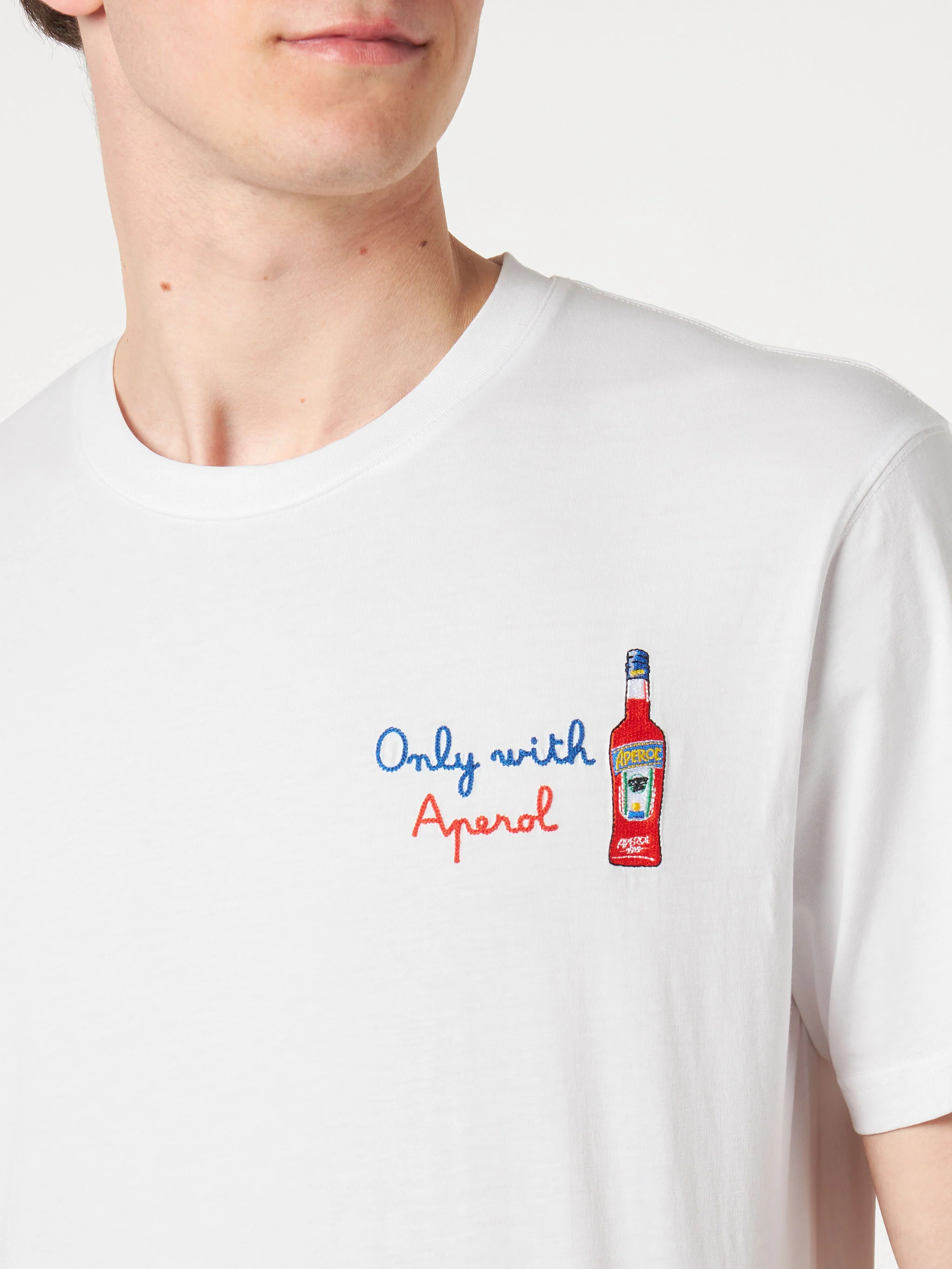 Man t-shirt with Only with Aperol front embroidery | APEROL SPECIAL EDITION