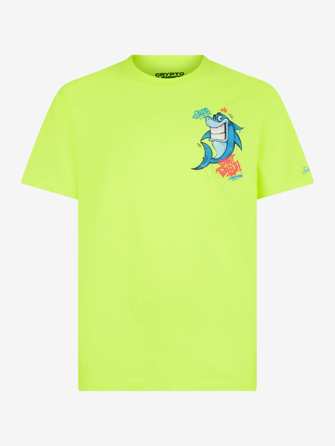 Portofino fluo yellow cotton Crypto shark t-shirt | Special Edition