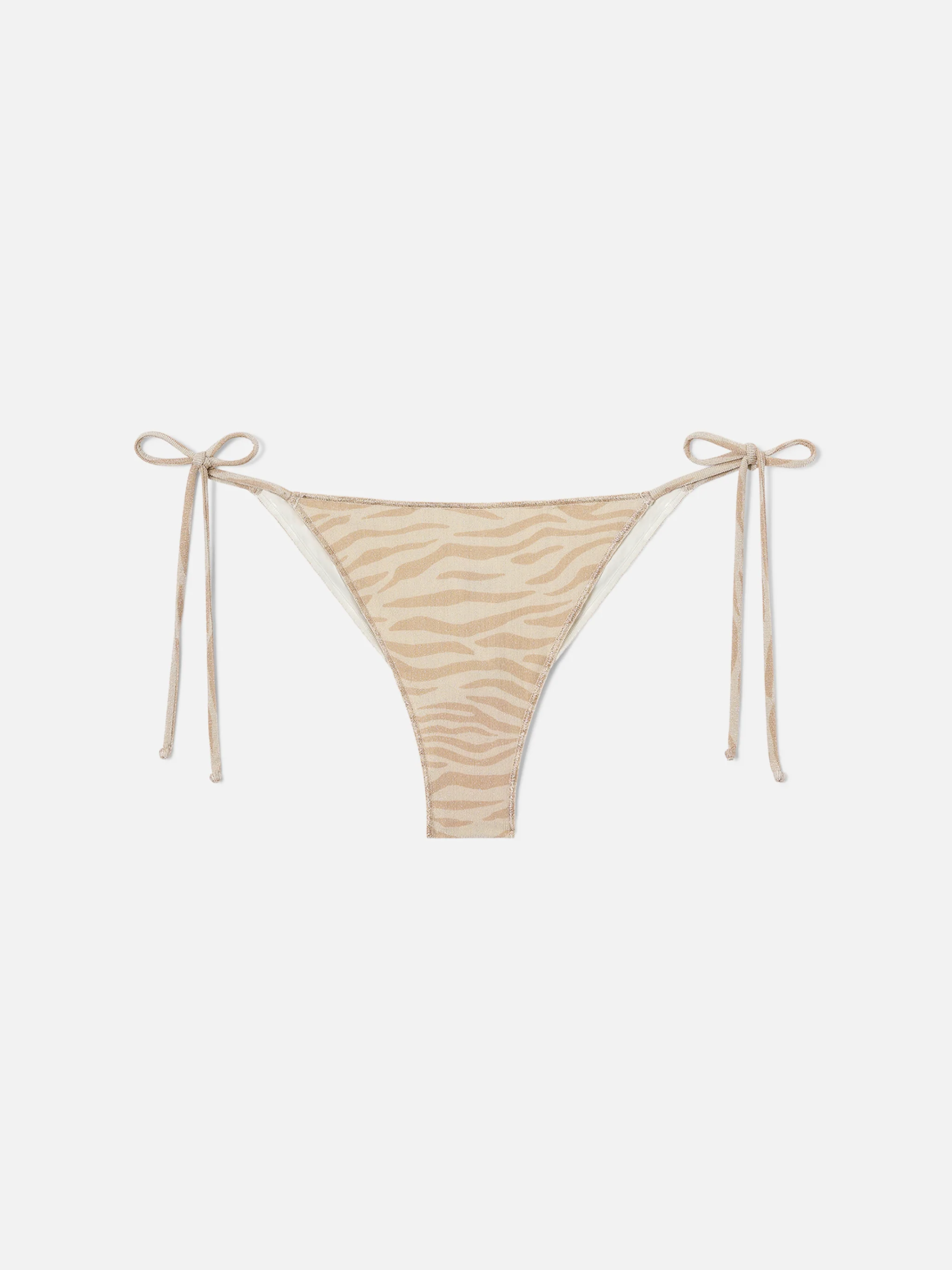 Marielle Overlock animalier lurex Brazilian bikini bottoms