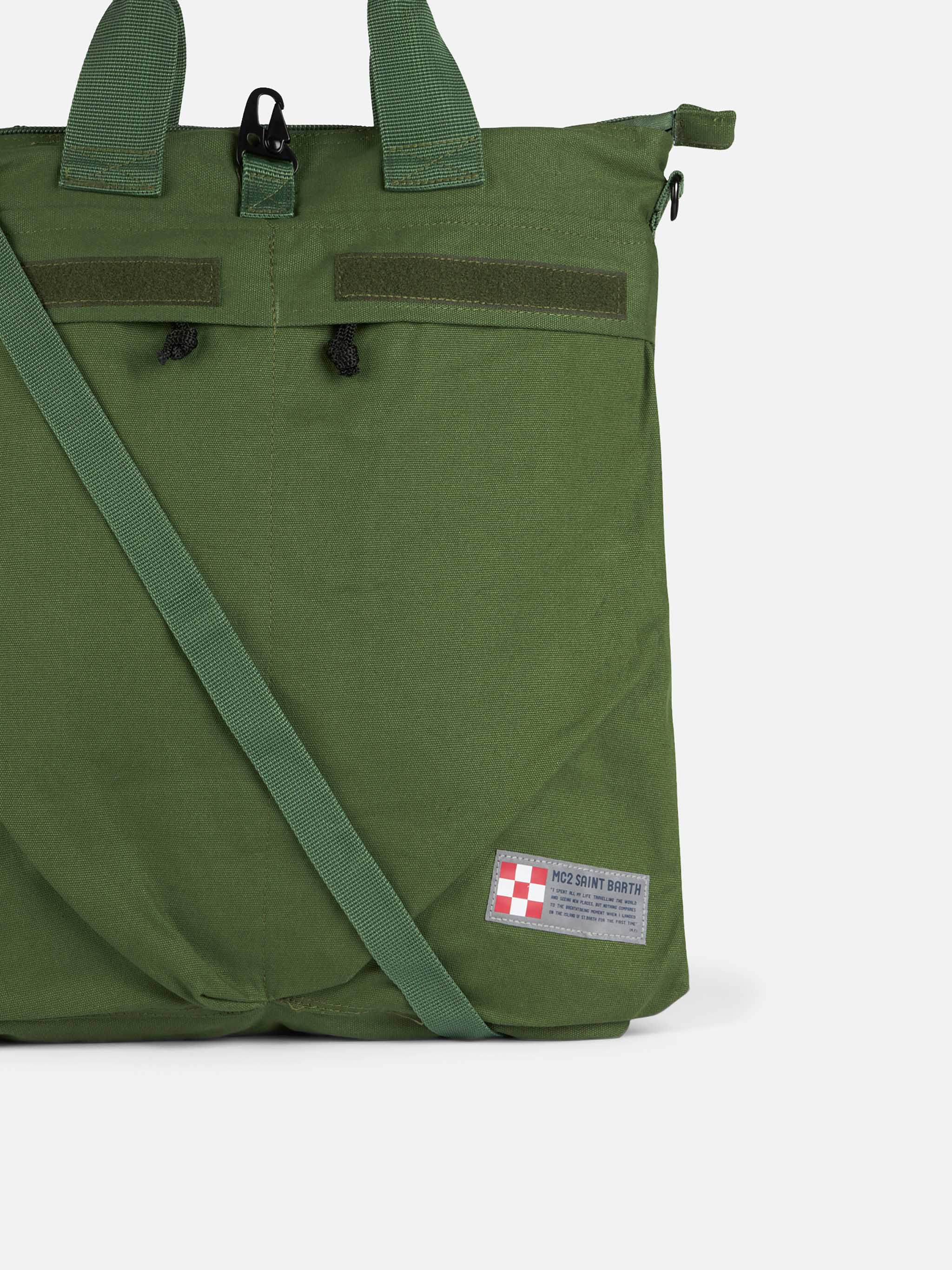 Military green canvas backpack - Image 4