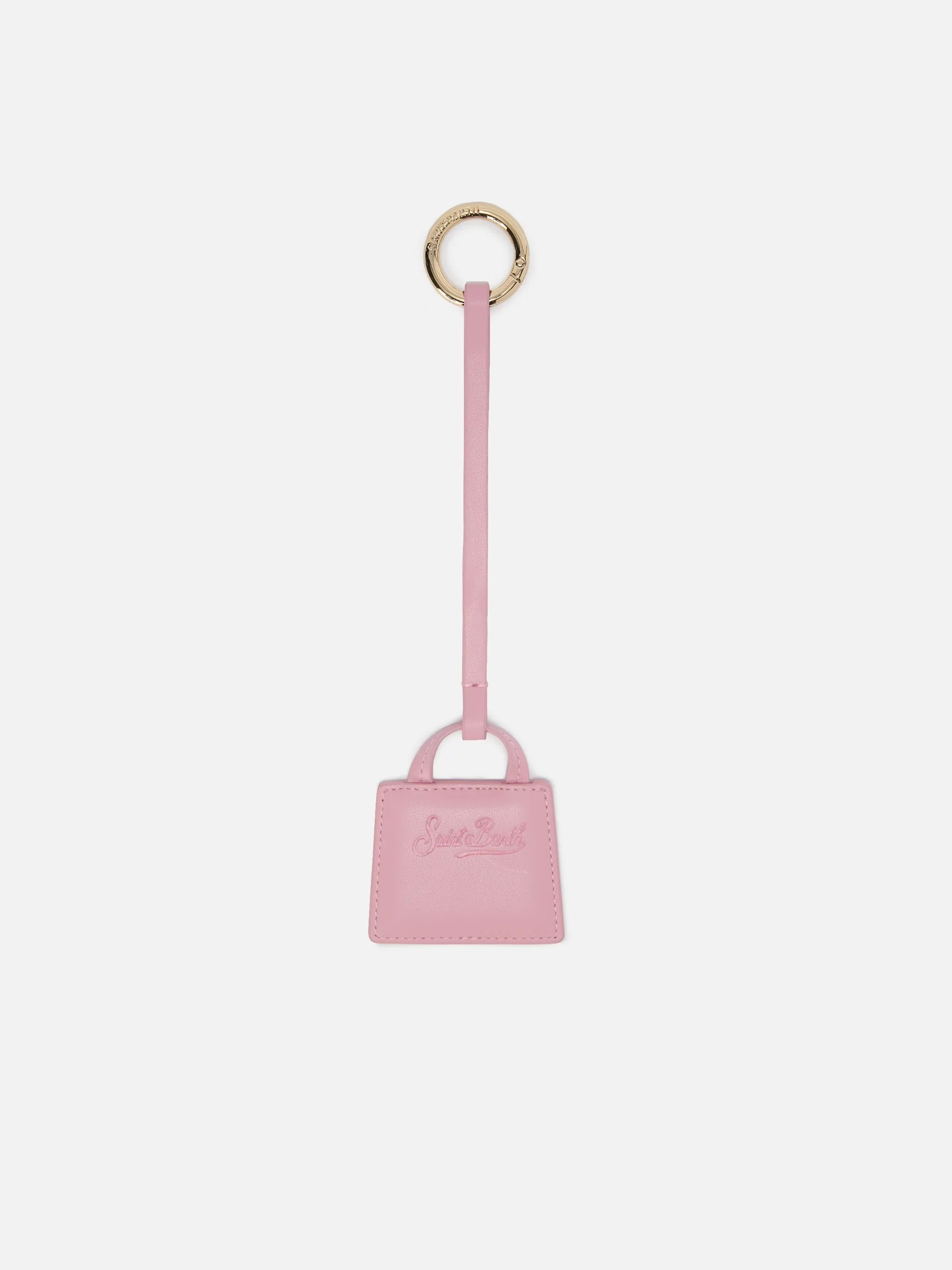 Mini Bag Charm in pink leather