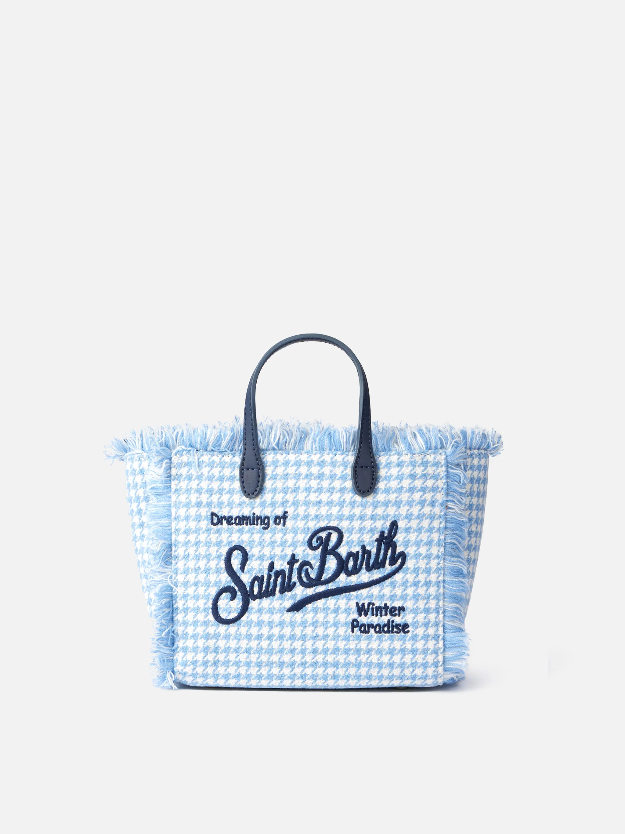 Vanity Mini shiny pied de poule handbag