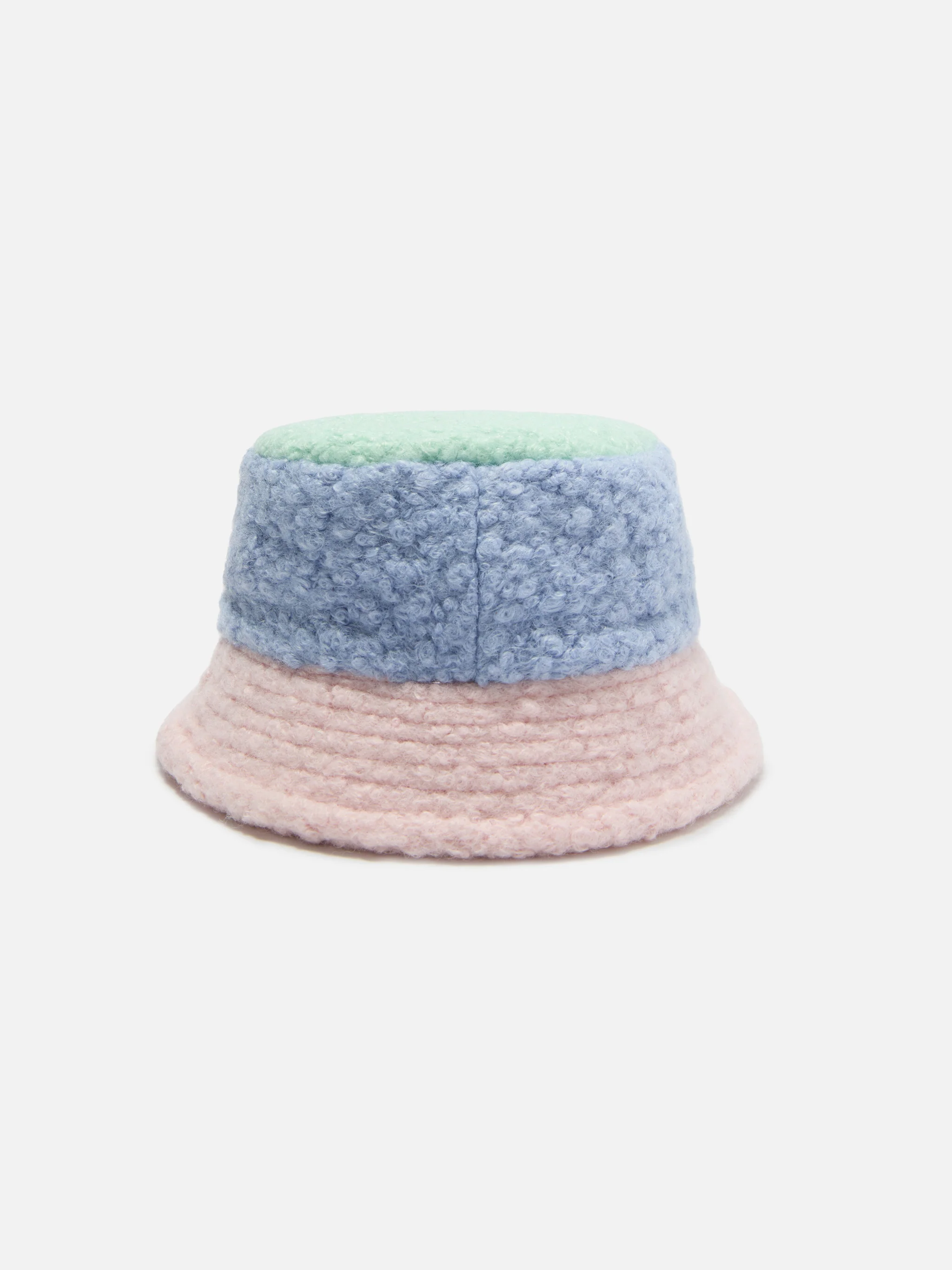 Multicolorsherpa bucket hat with front embroidery - Image 3