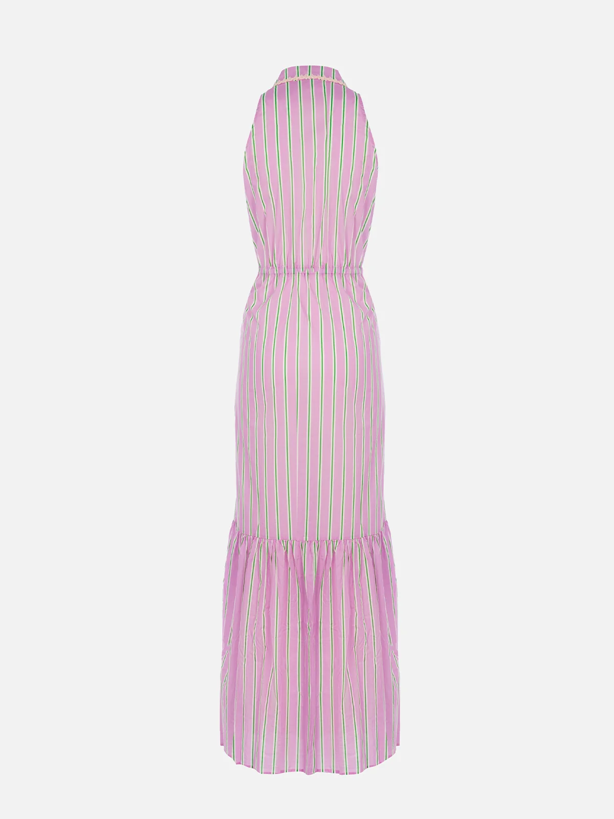 Ida lilac and orange striped long dress - Image 5
