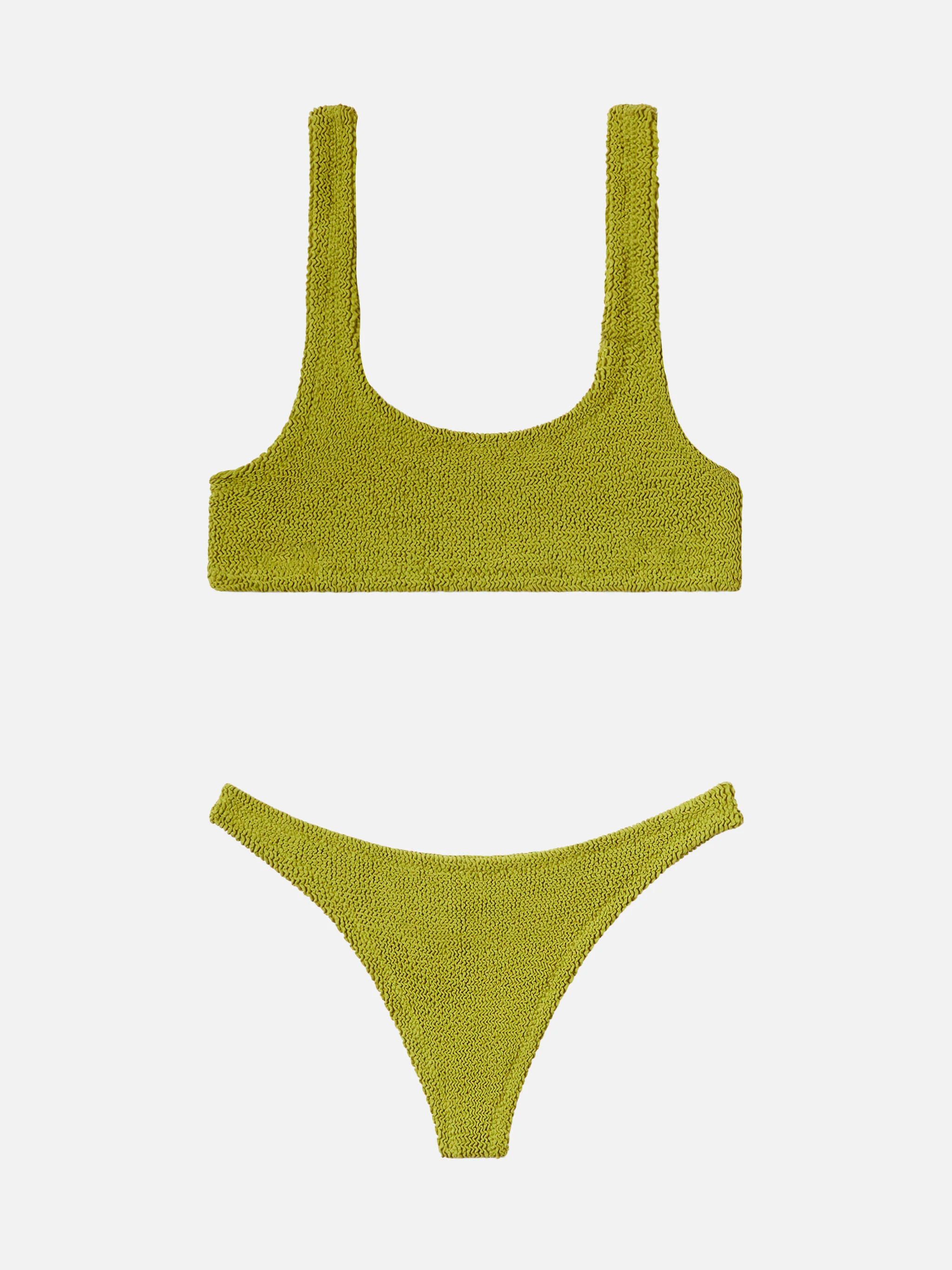 Naima pistachio crinkle classic bralette top - Image 4