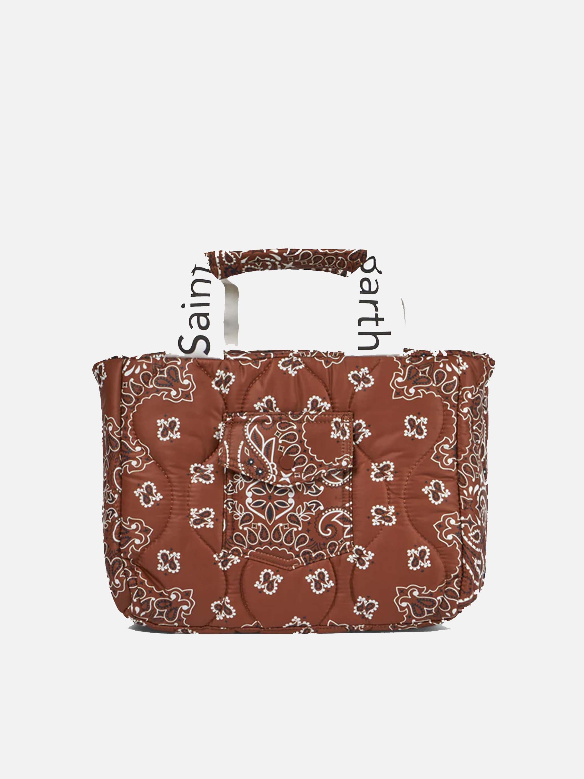 Puffer Bag brown bandanna print handbag