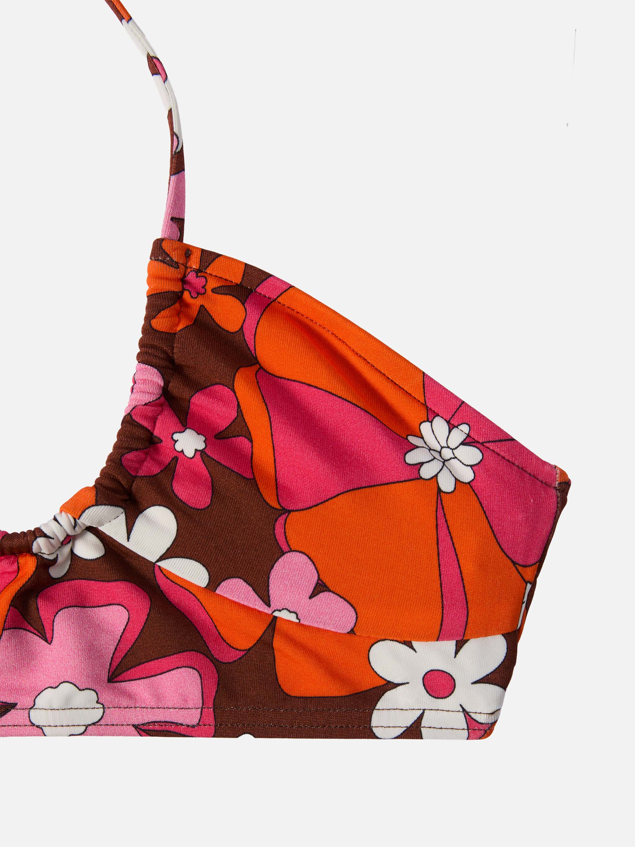 Page Jr crop top with retro flower print - Image 2