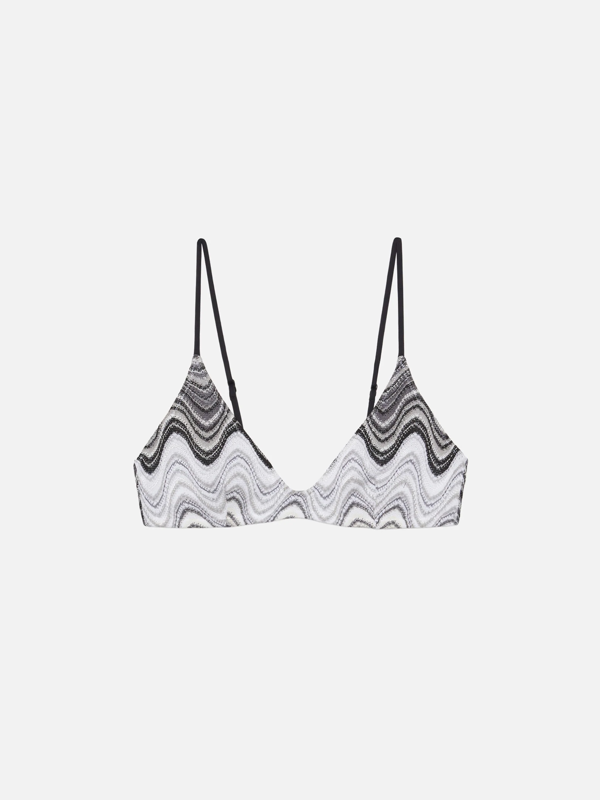 Paloma raschel knit scoop bralette with wave pattern