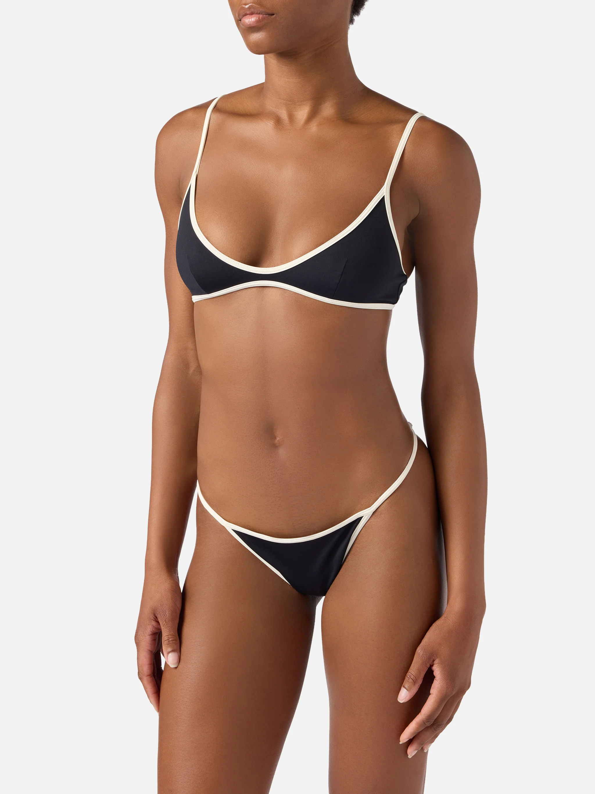 Paloma Zephire String black bikini with contrast trims - Image 2