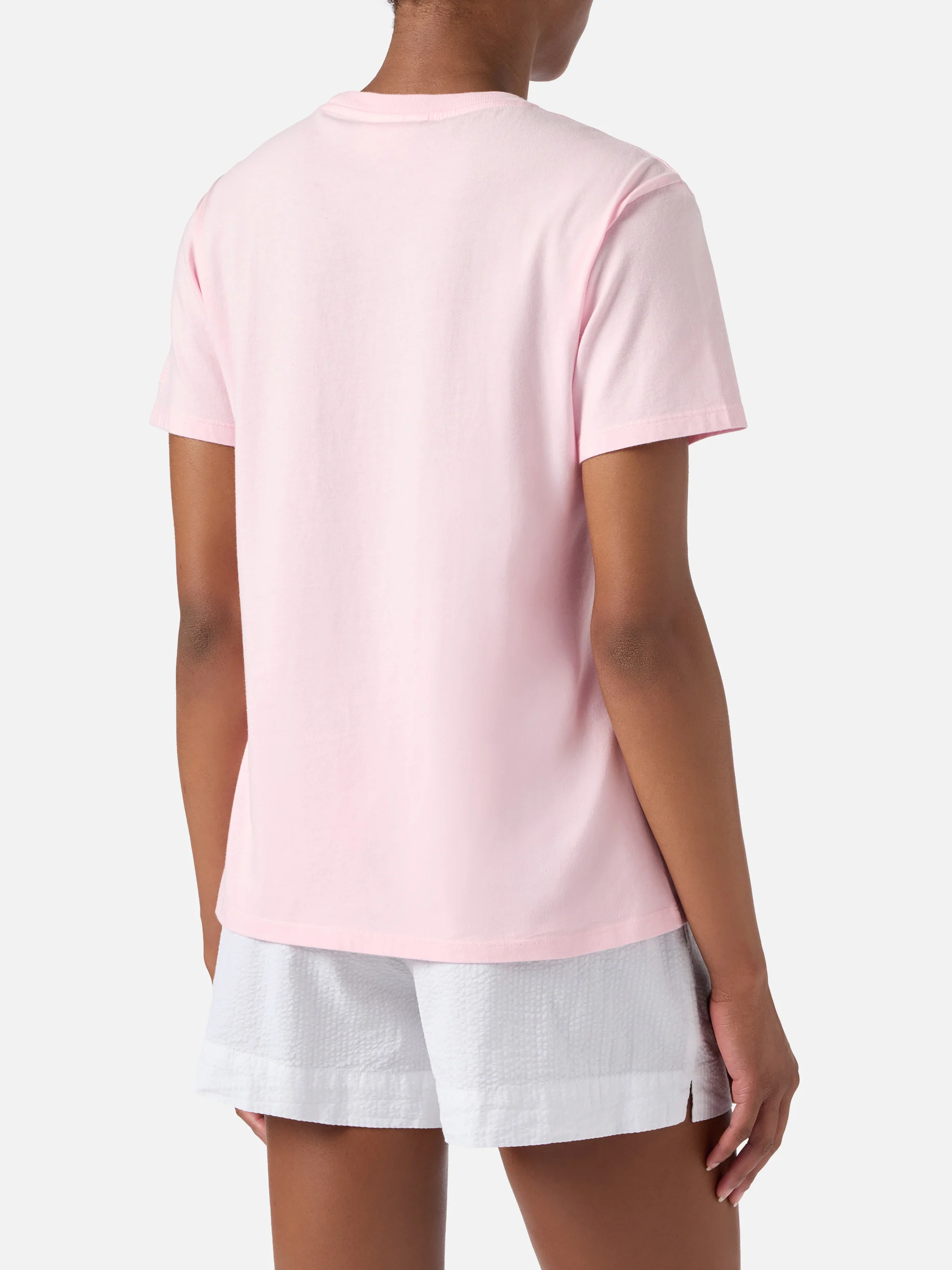 Pink Emilie T-shirt with Hello Kitty print and St. Barth Lover embroidery | Special edition - Image 3