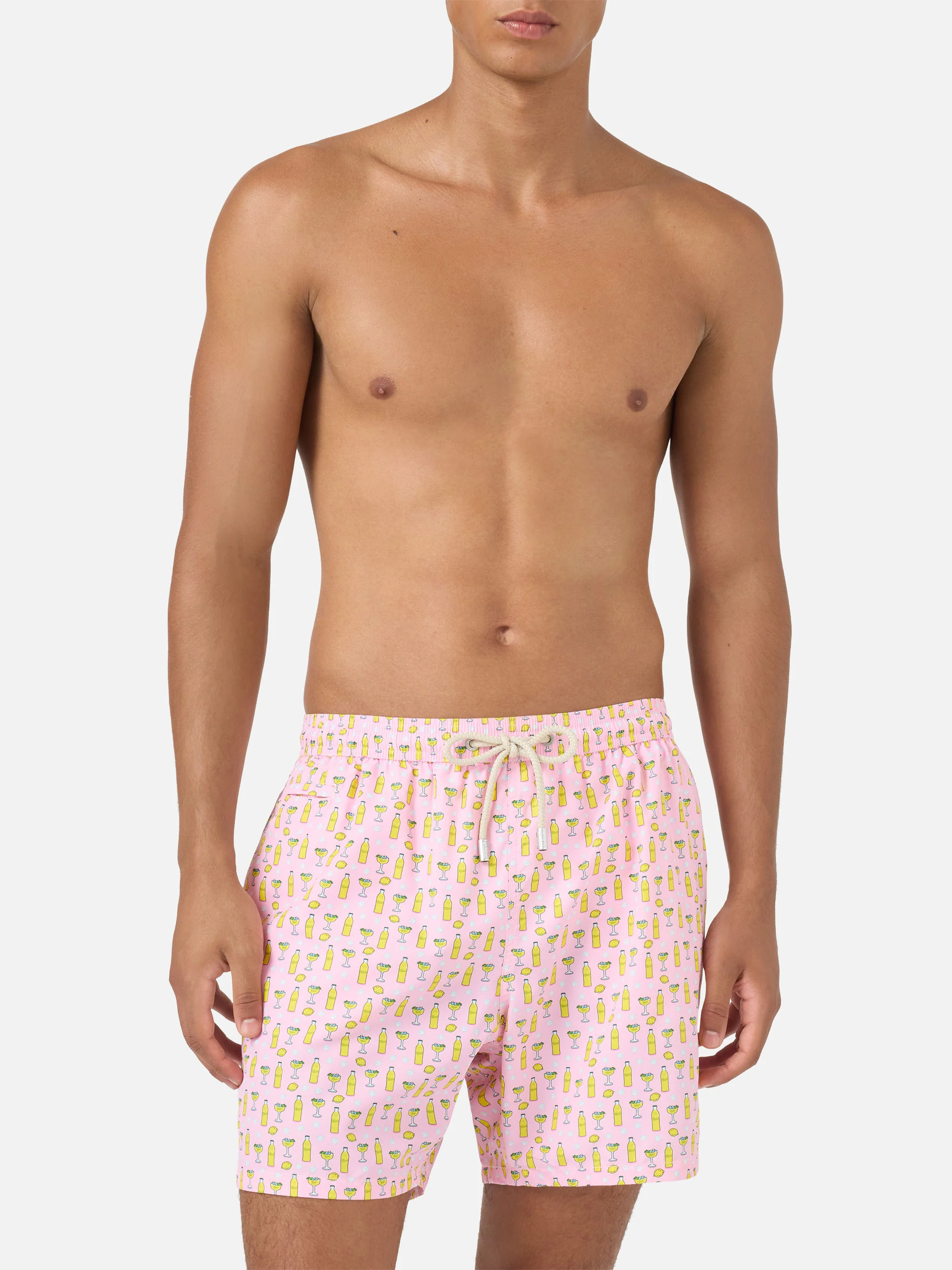 Pink Lighting Micro swim shorts with Tassoni cocktail print | Special Edition - Image 3