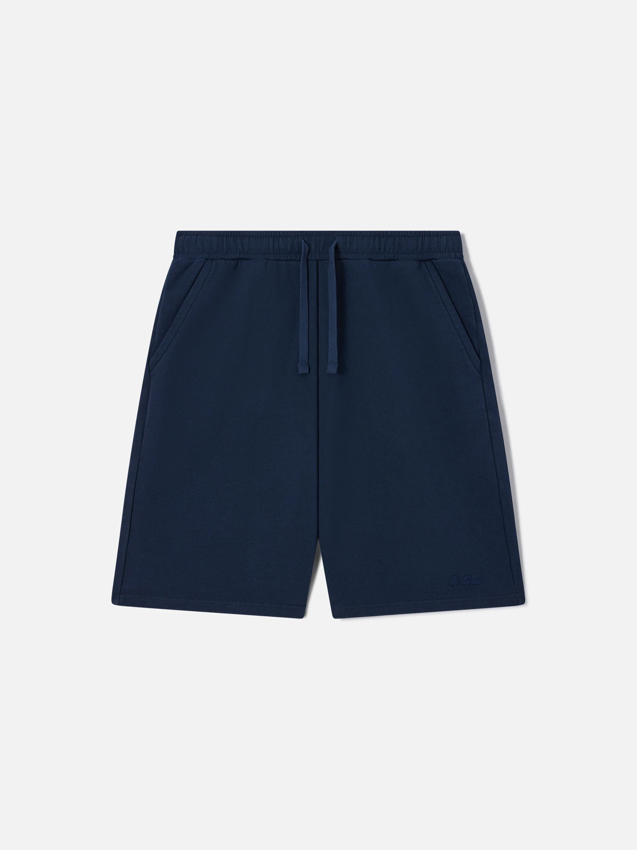 Randle navy blue cotton fleece Bermuda shorts - Image 4