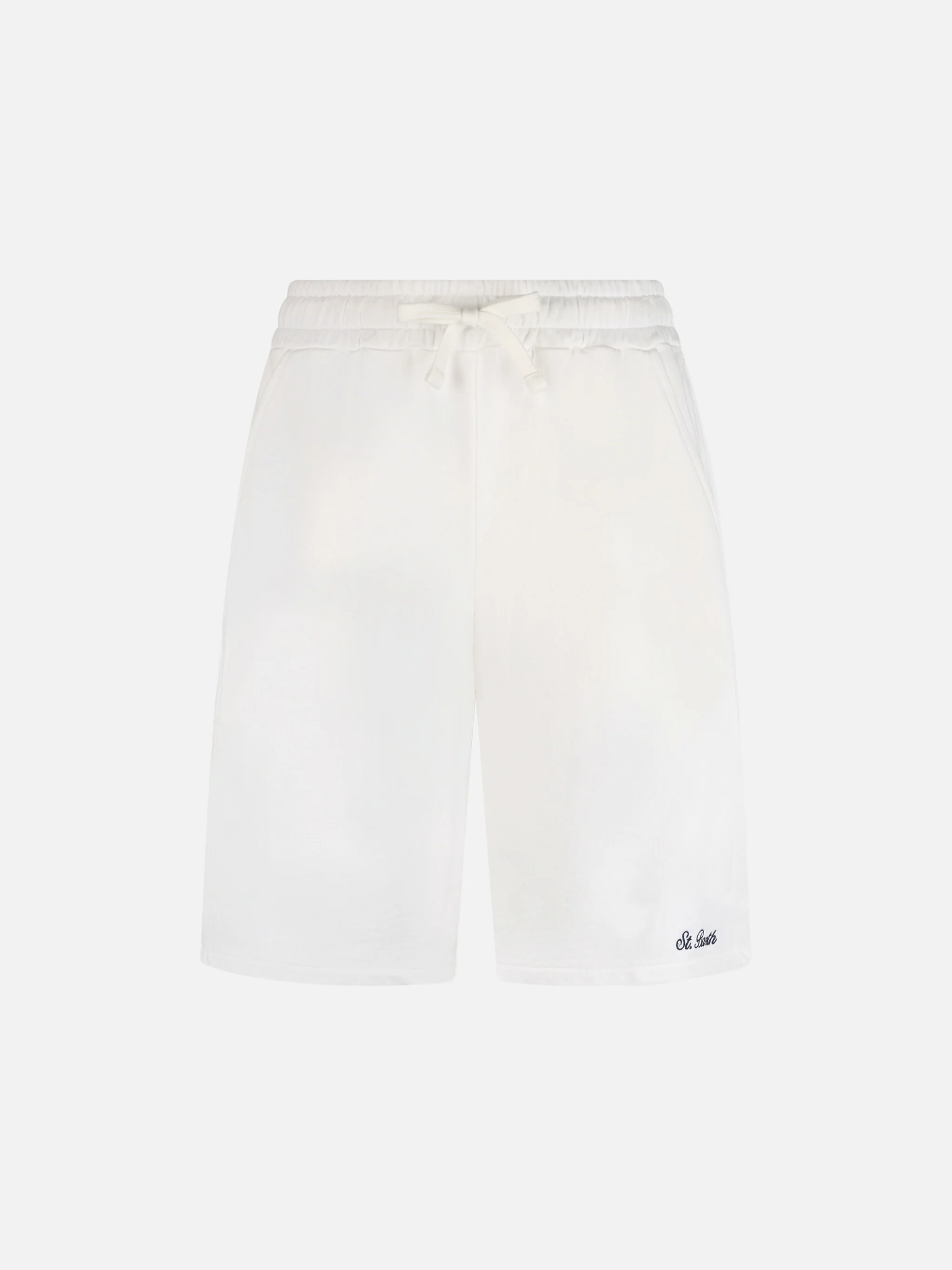 Randle white cotton fleece Bermuda shorts - Image 4