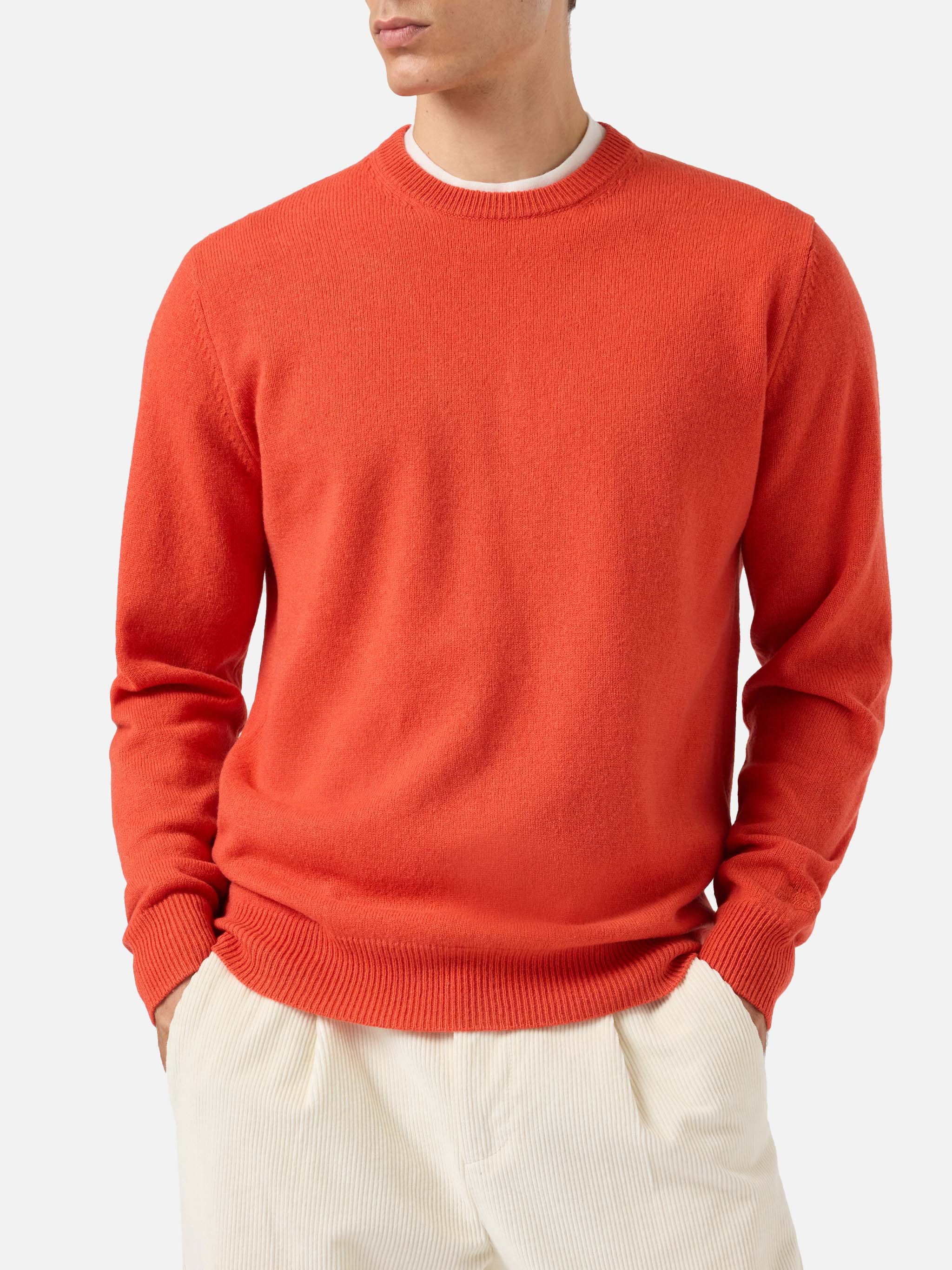 Regent 100% LAMBSWOOL sweater in orange
