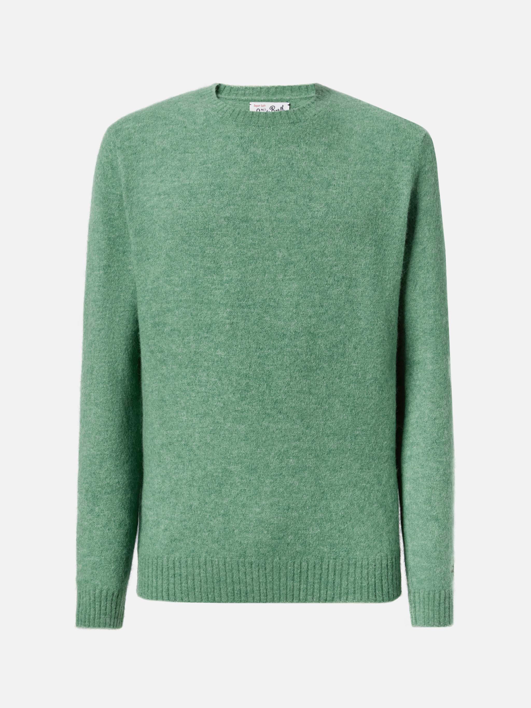Crewneck sweater Regent in sage green STRETCH ALPACA - Image 5
