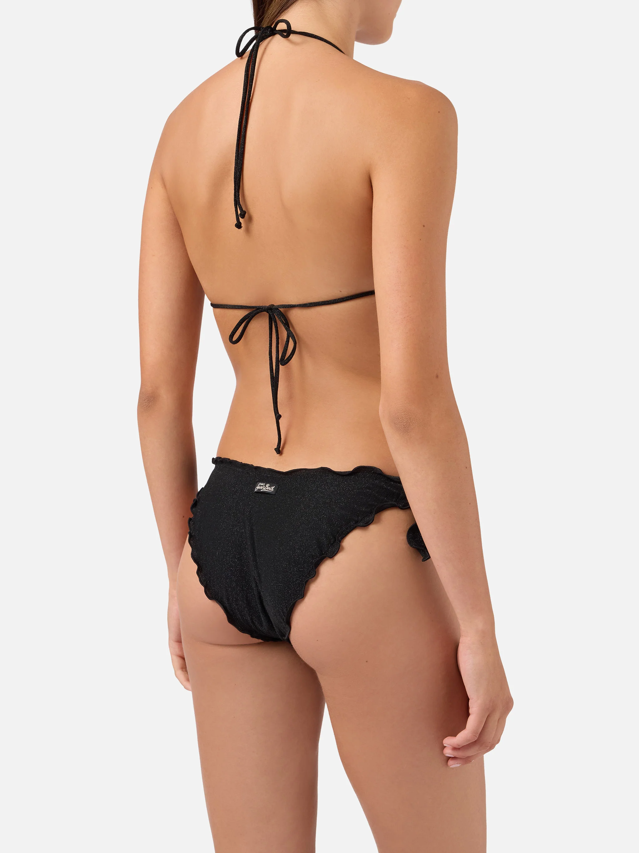 Sagittarius Moon triangle bikini in black lurex - Image 4