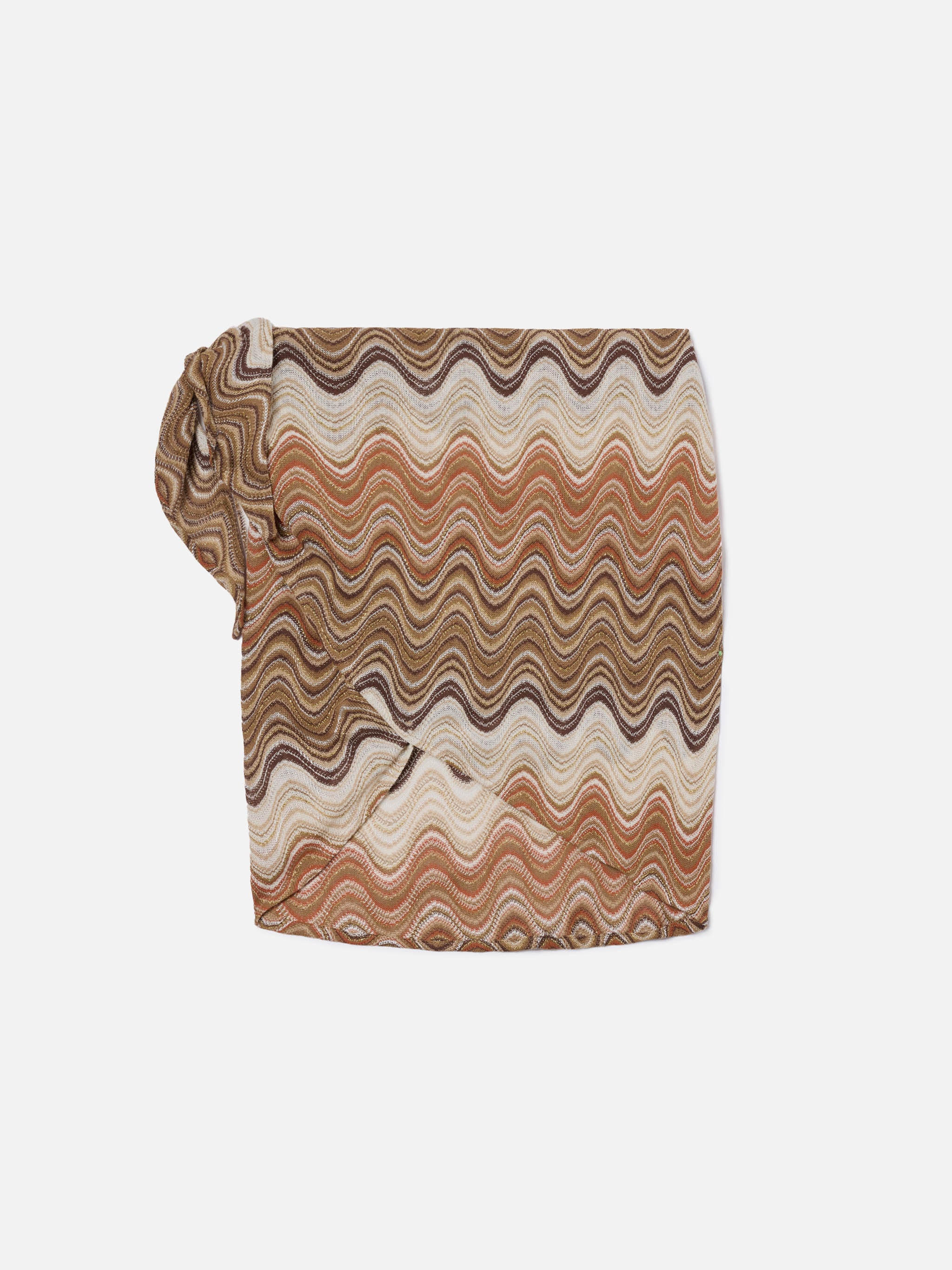 Sery short pareo in brown degradé raschel fabric - Image 4