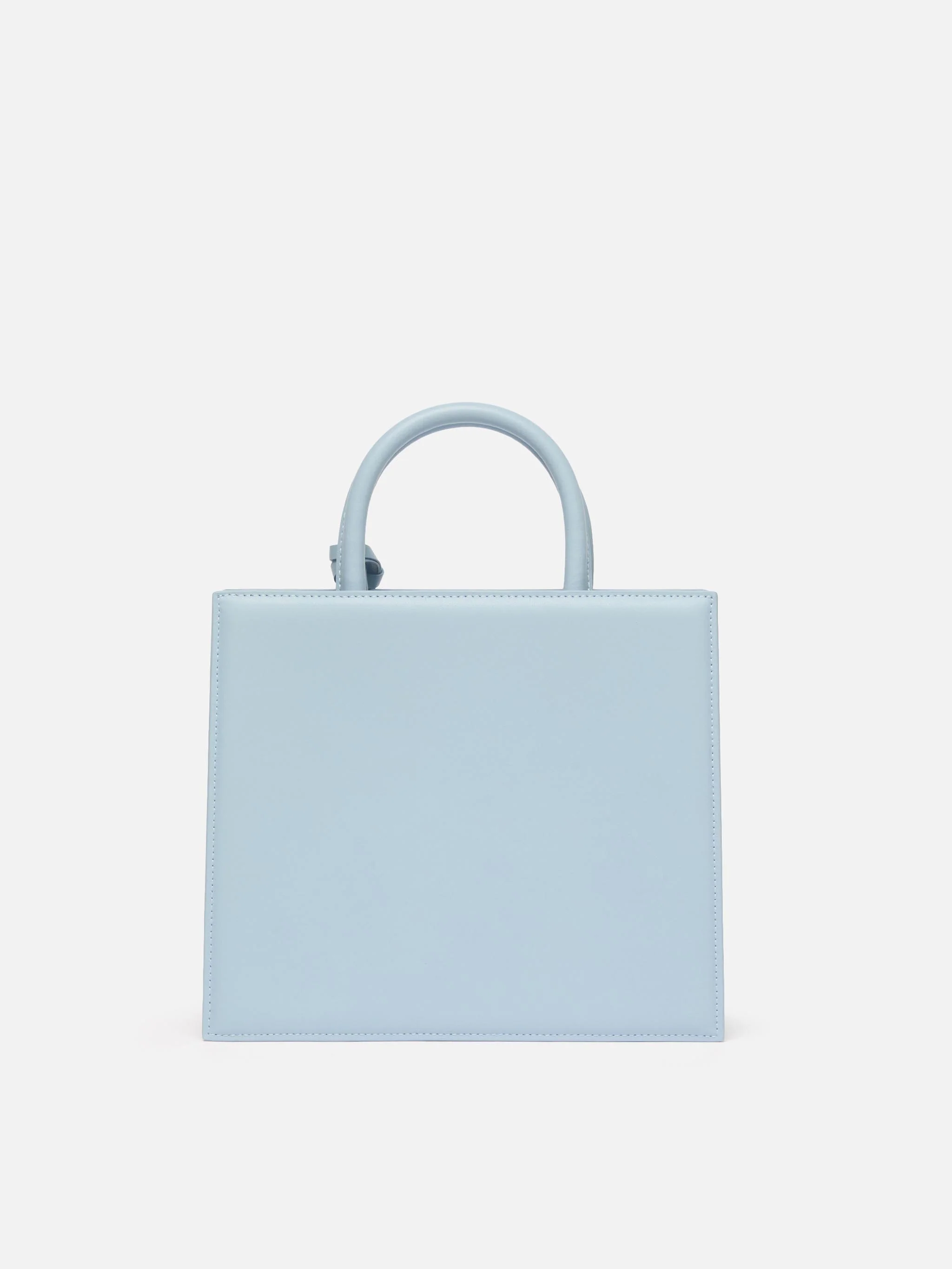 Shop Bag Midi in light blue leather - Image 4