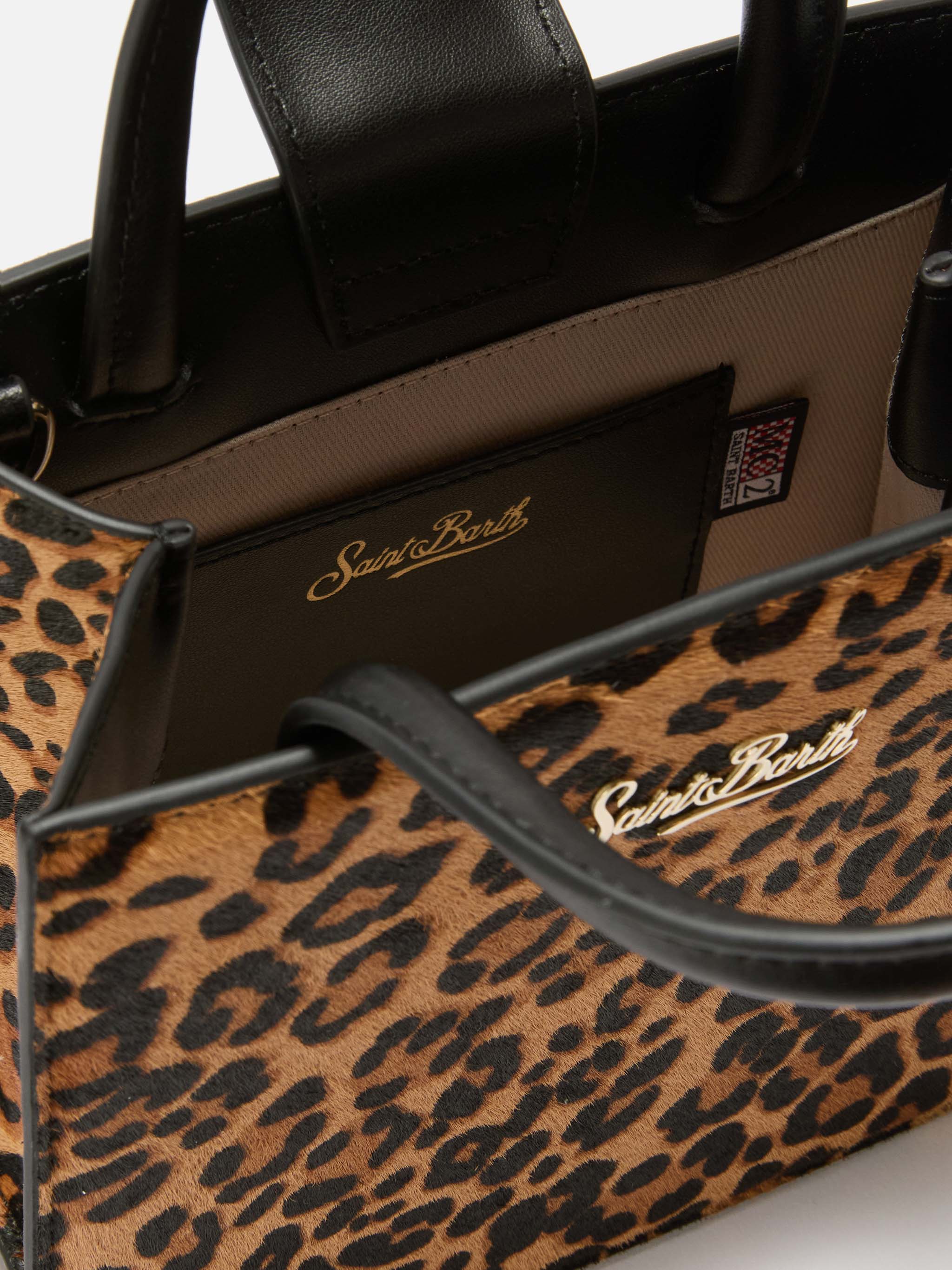 Shop Bag Mini in leopard-print pony skin leather - Image 5