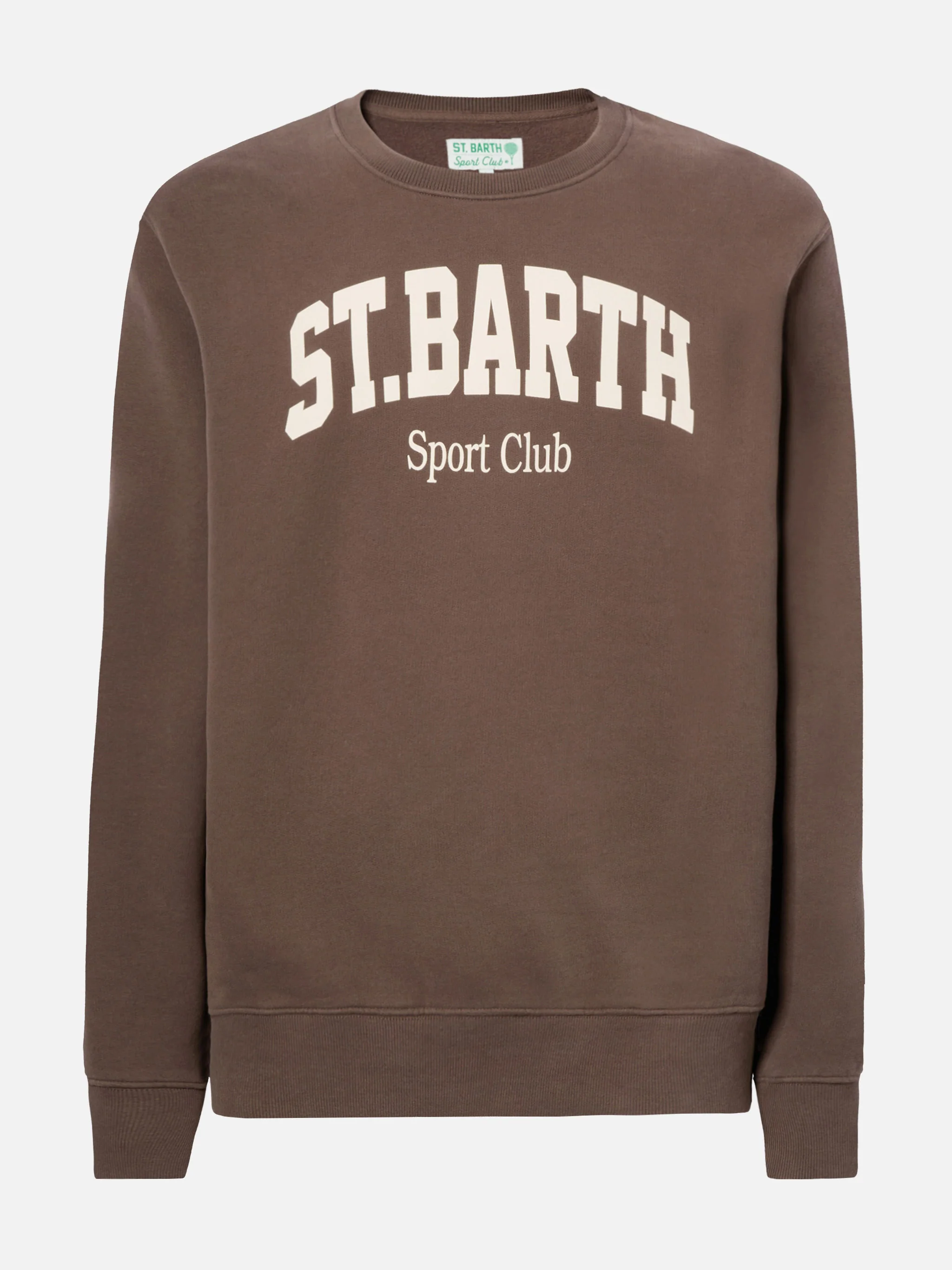 Soho cotton sweatshirt in brown with St. Barth Sport Club print - Image 4