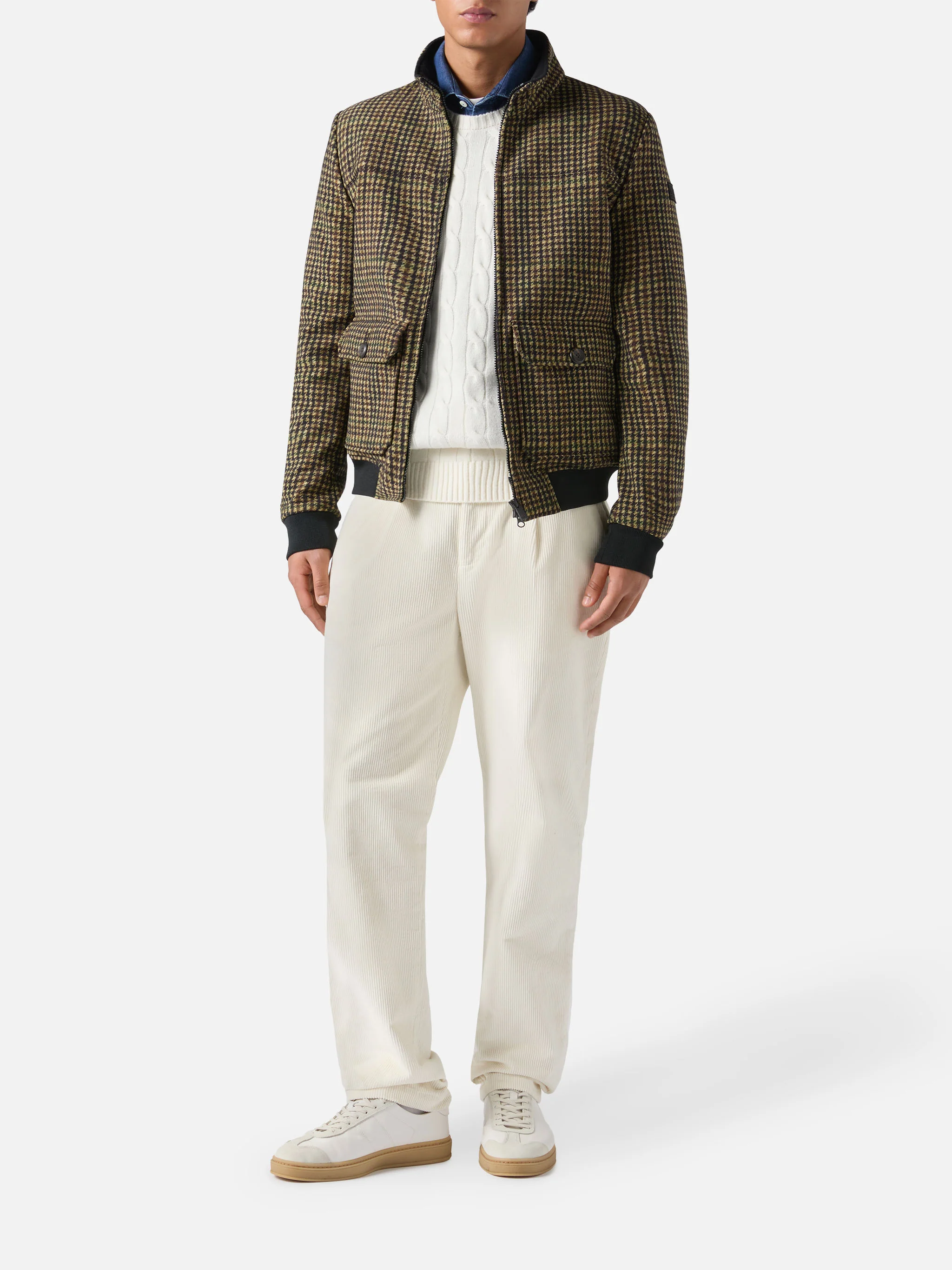 Thermo jacket Byron with pied de poule print - Image 2