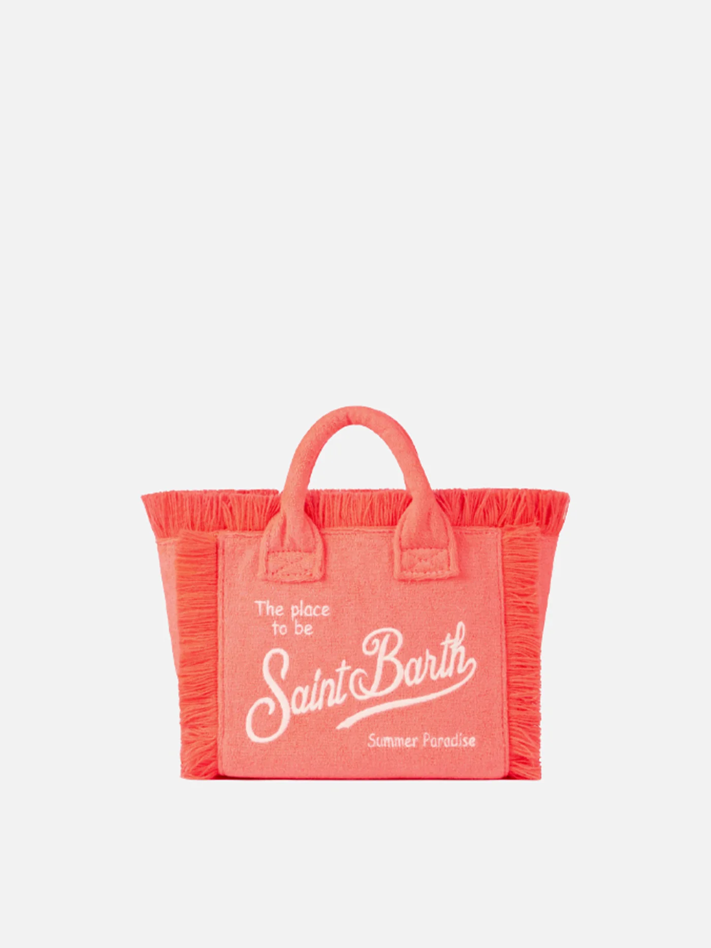 Vanity Mini Sponge fluo pink terry handbag