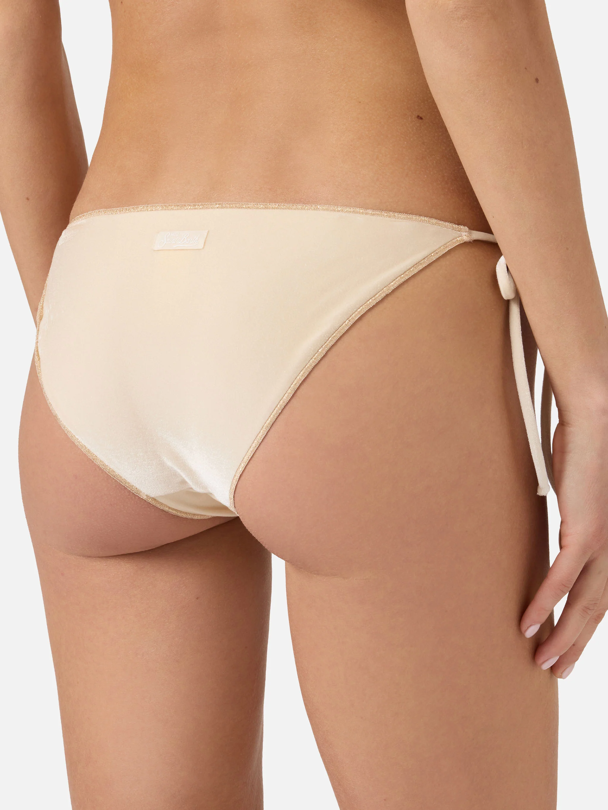 Virgo classic swim briefs in gold velvet - Image 2