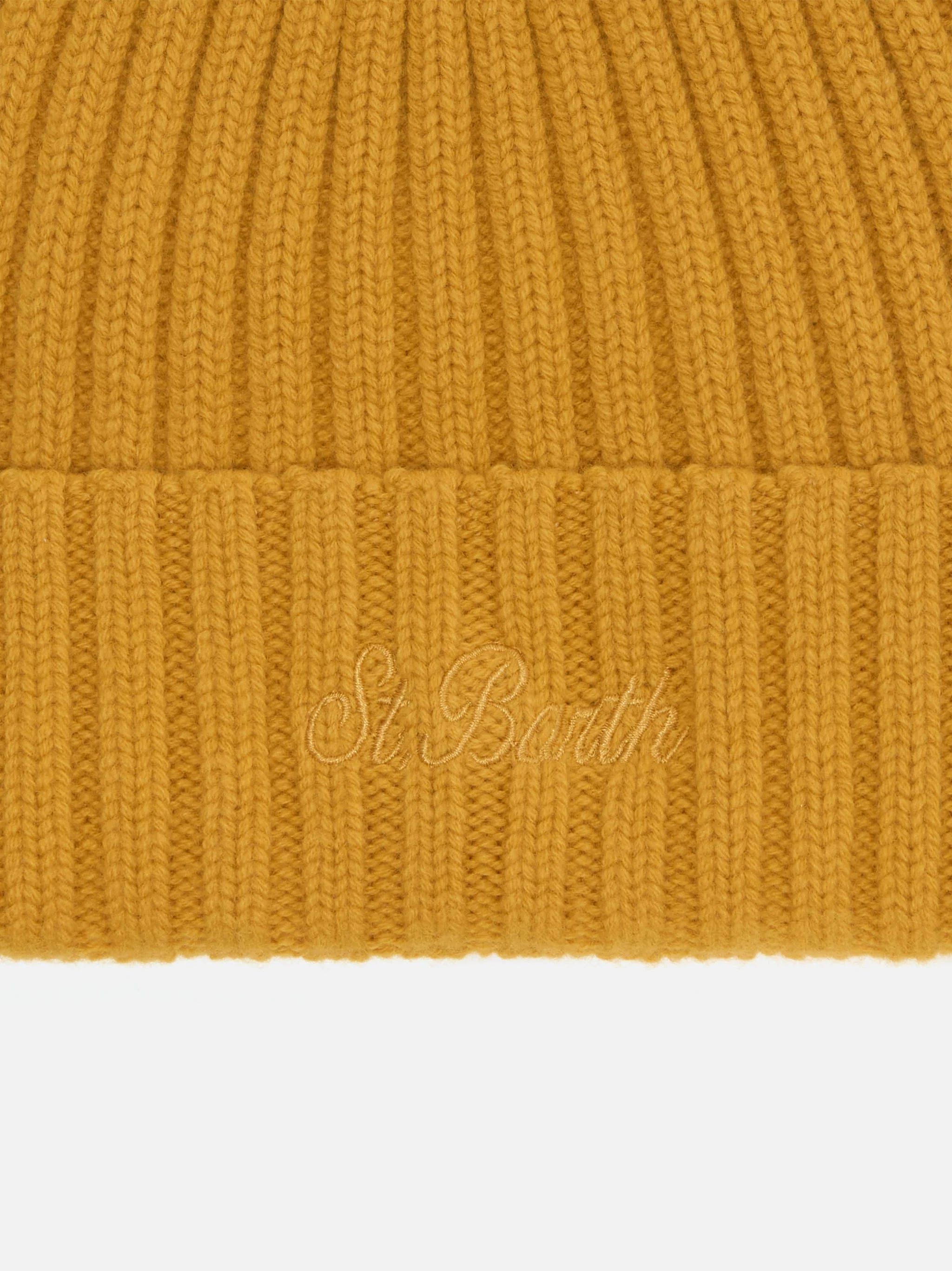 100% WOOL Wengen beanie in mustard yellow - Image 2