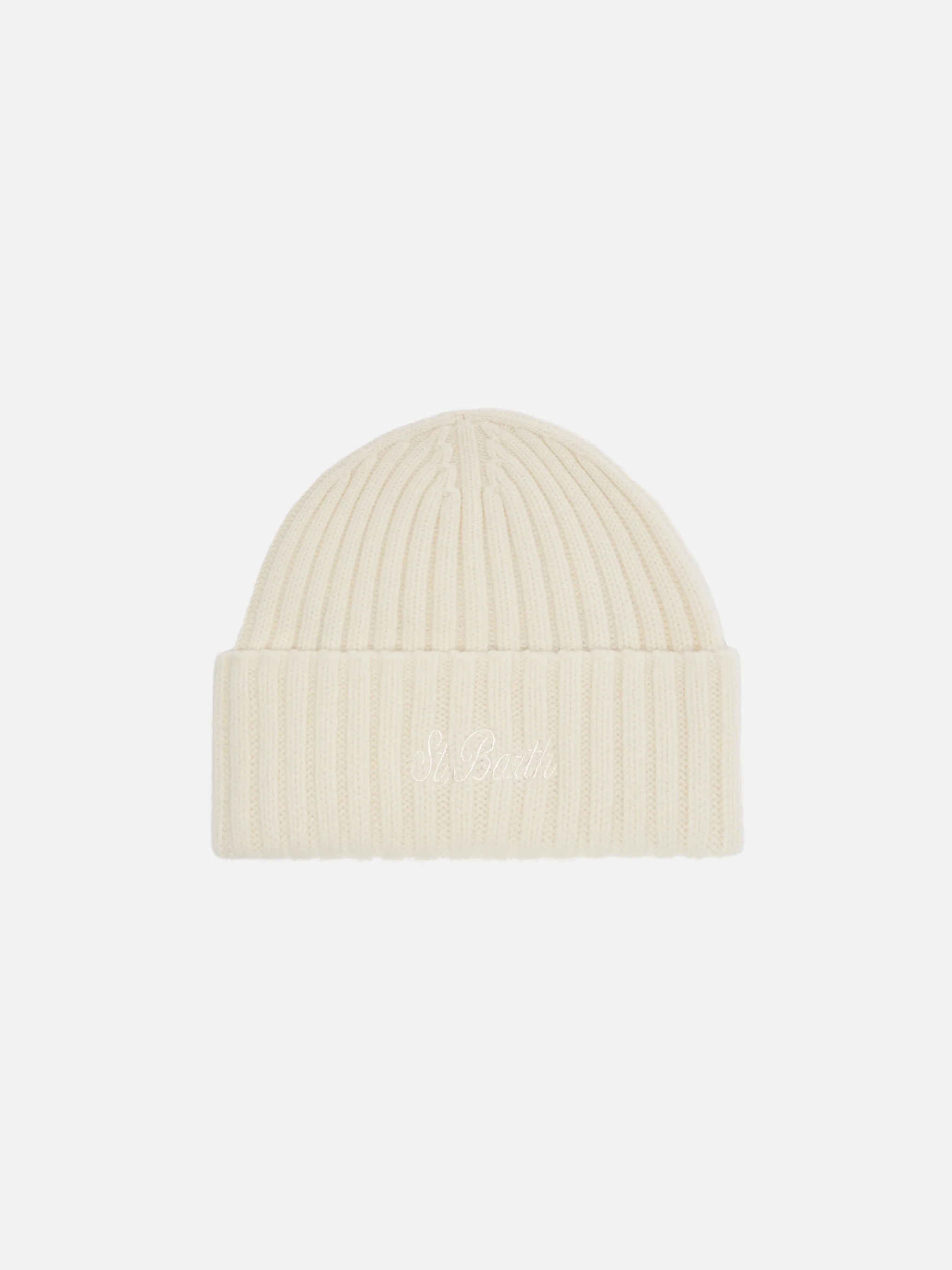 100% WOOL Wengen beanie in white