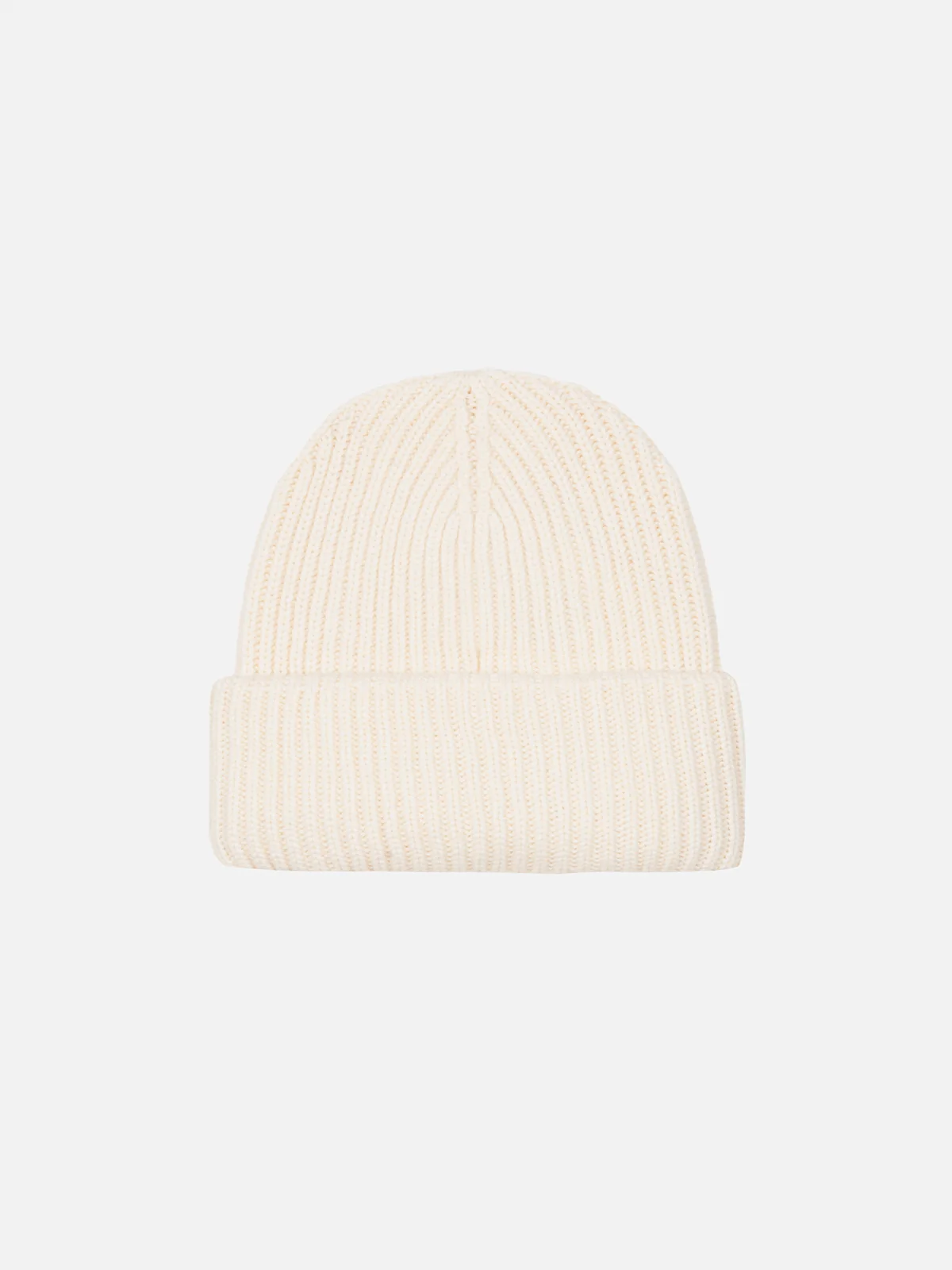 White ribbed beanie Berry Jr with Saint Barth patch - Image 2