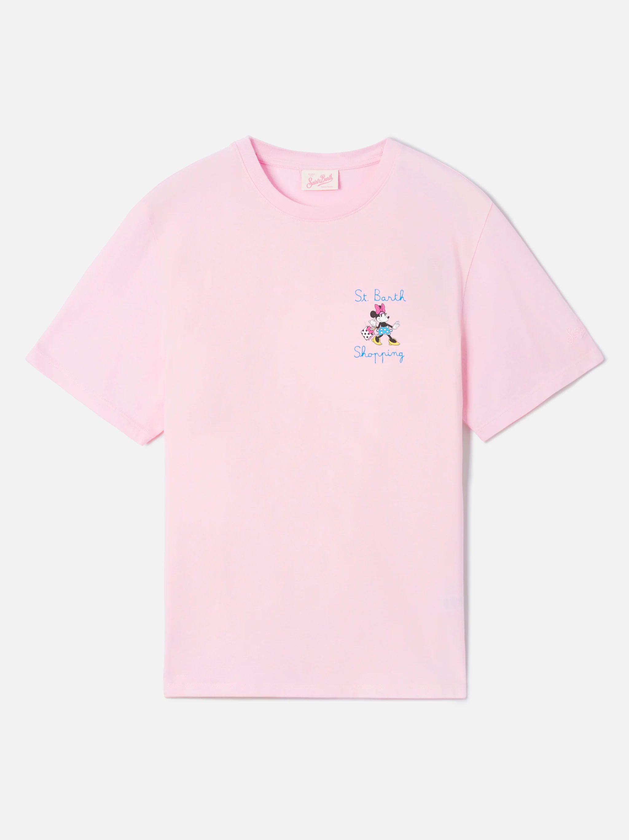 White Emilie T-shirt with Minnie print and Mi fai impazzire embroidery | Special edition - Image 4