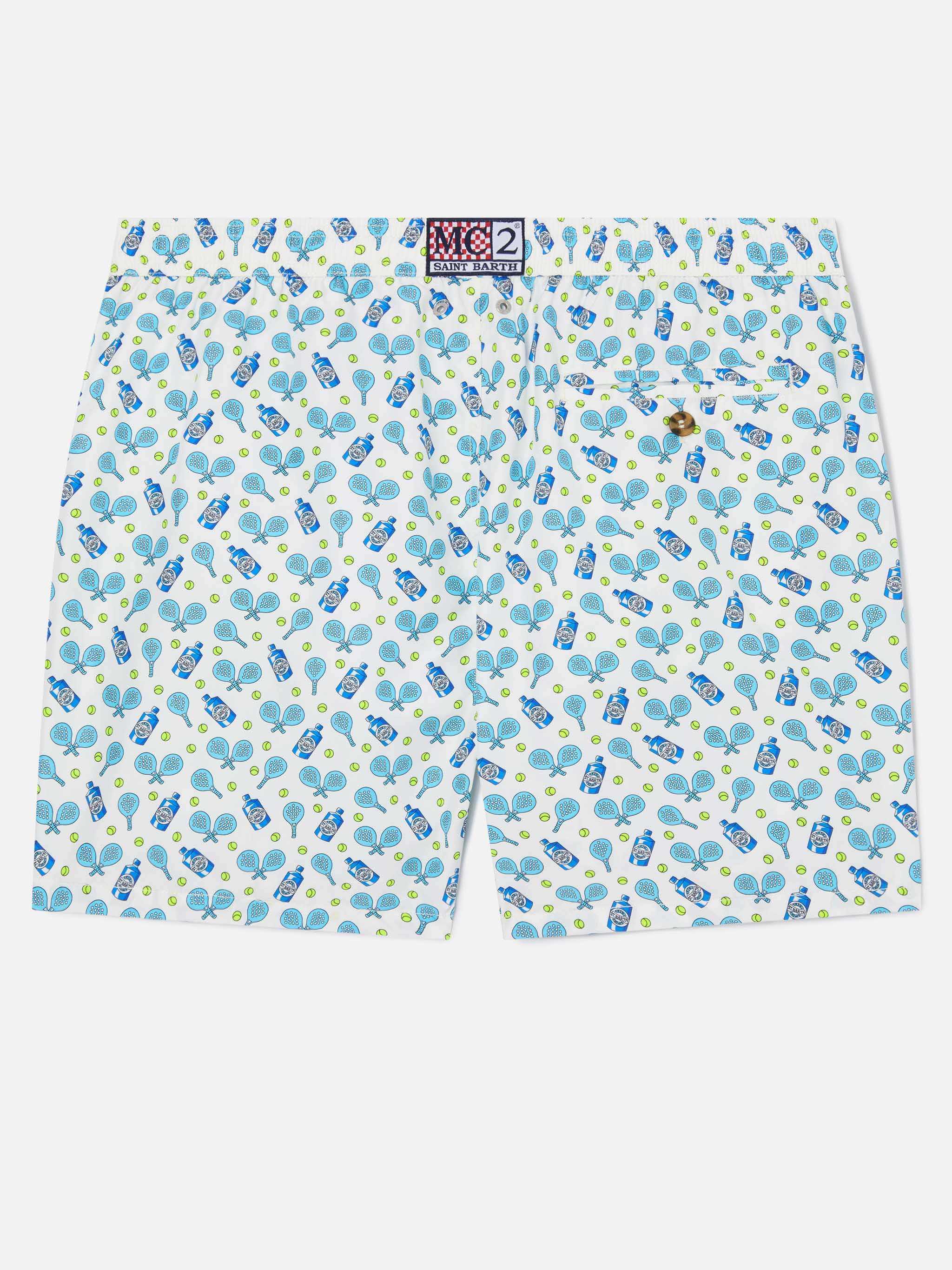 White Lighting Micro swim shorts with padel and gin all-over print - Image 2
